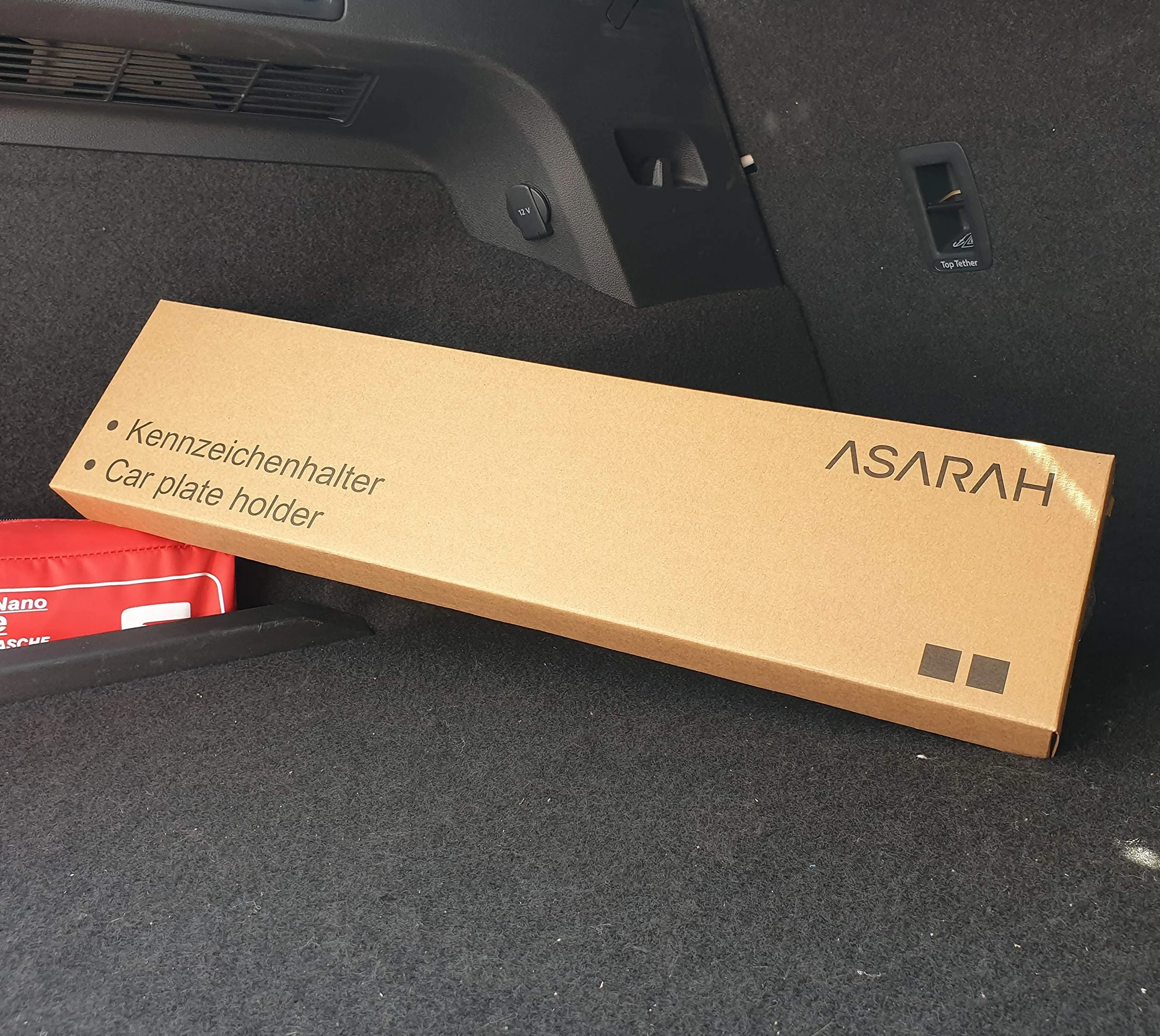 ASARAH Uchwyt tablicy rejestracyjnej 520 x 110 mm zestaw pojedynczy