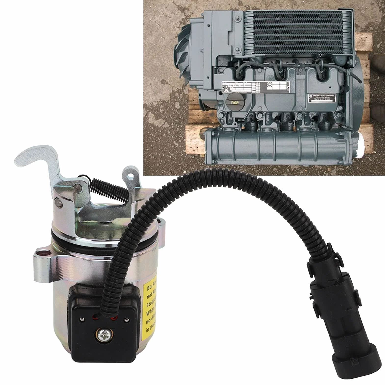 Elektrozawór Odcinający Paliwo 0428-7583 Zamiennik Deutz F3L1011 F4L1011 F3L2011 F4L2011 F2L2011 BF3L2011