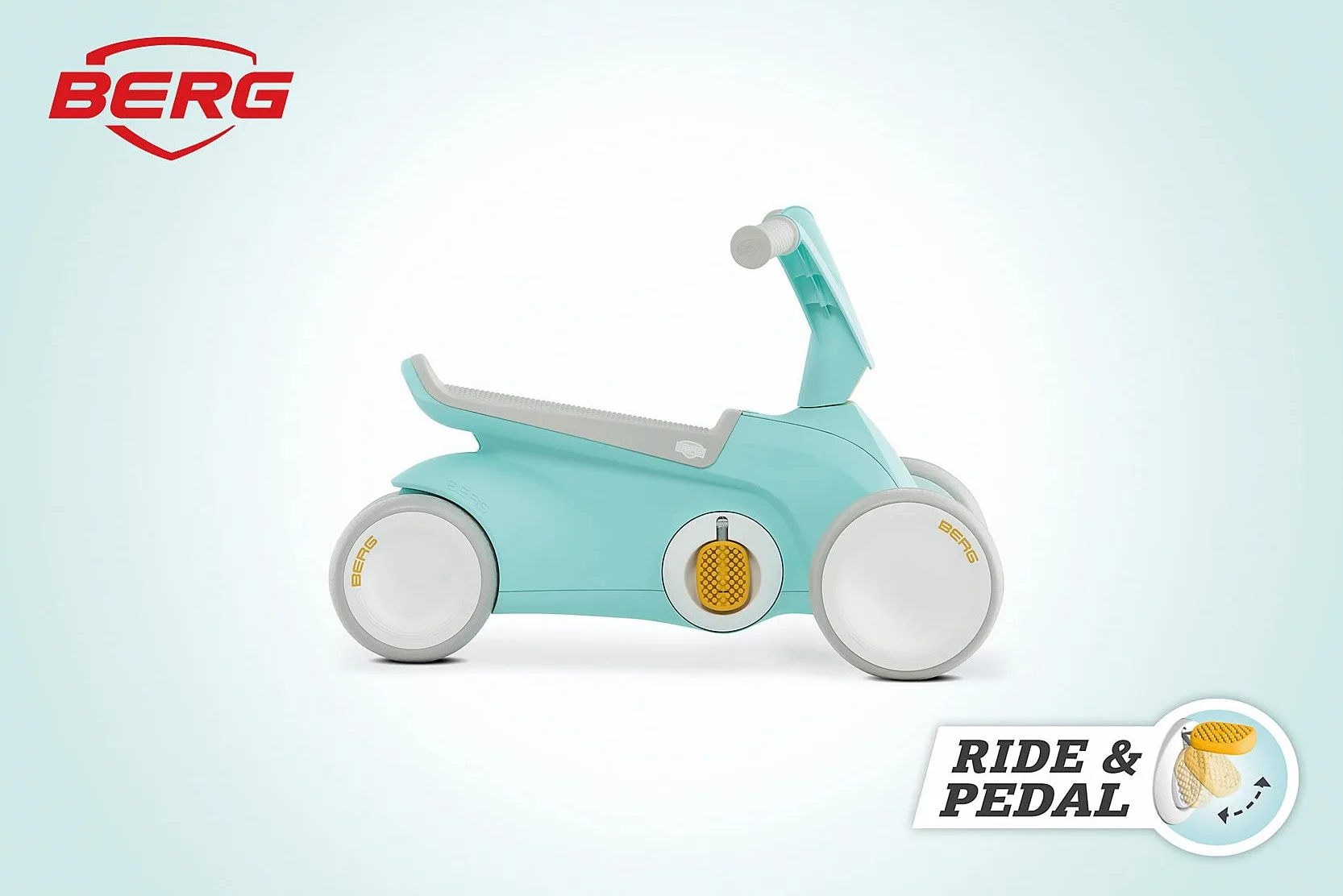 BERG GO² 2w1 Nosidełko | Samochód dla dzieci, Karting, Rower dla niemowląt, Rowerek dla niemowląt, Edukacyjny spacerowicz, Pojazd dziecięcy 10-30 miesięcy (Menthe), FR : Jeden rozmiar (rozmiar