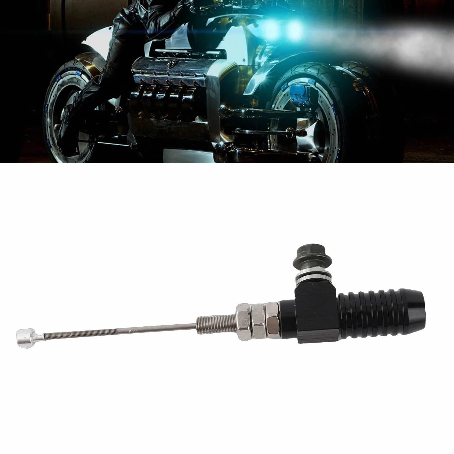 KIMISS M10x1,25mm Uniwersalne motocyklowe sprzęgło hydrauliczne, KI6169 Motocyklowe sprzęgło hydrauliczne Pompa hamulcowa do Dirt Bike Pit Bike ATV Quad Scooter Motorcycle (czarny)