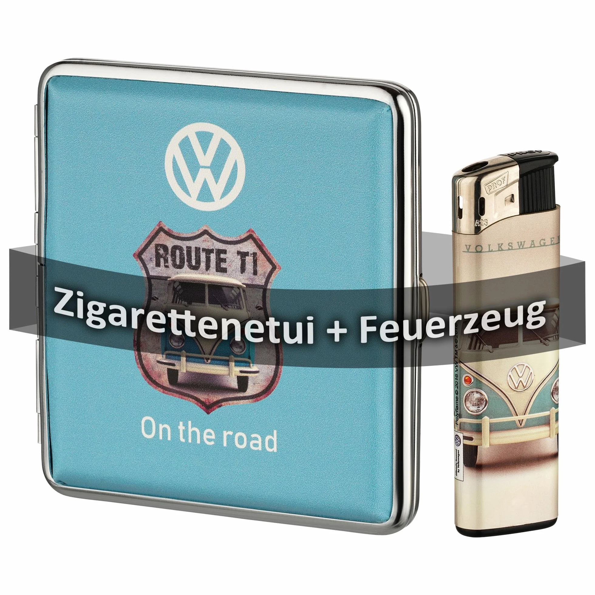 Volkswagen papierośnica metalowa Bus Samba T1 oryginalny licencjonowany pudełko na papierosy 20 sztuk