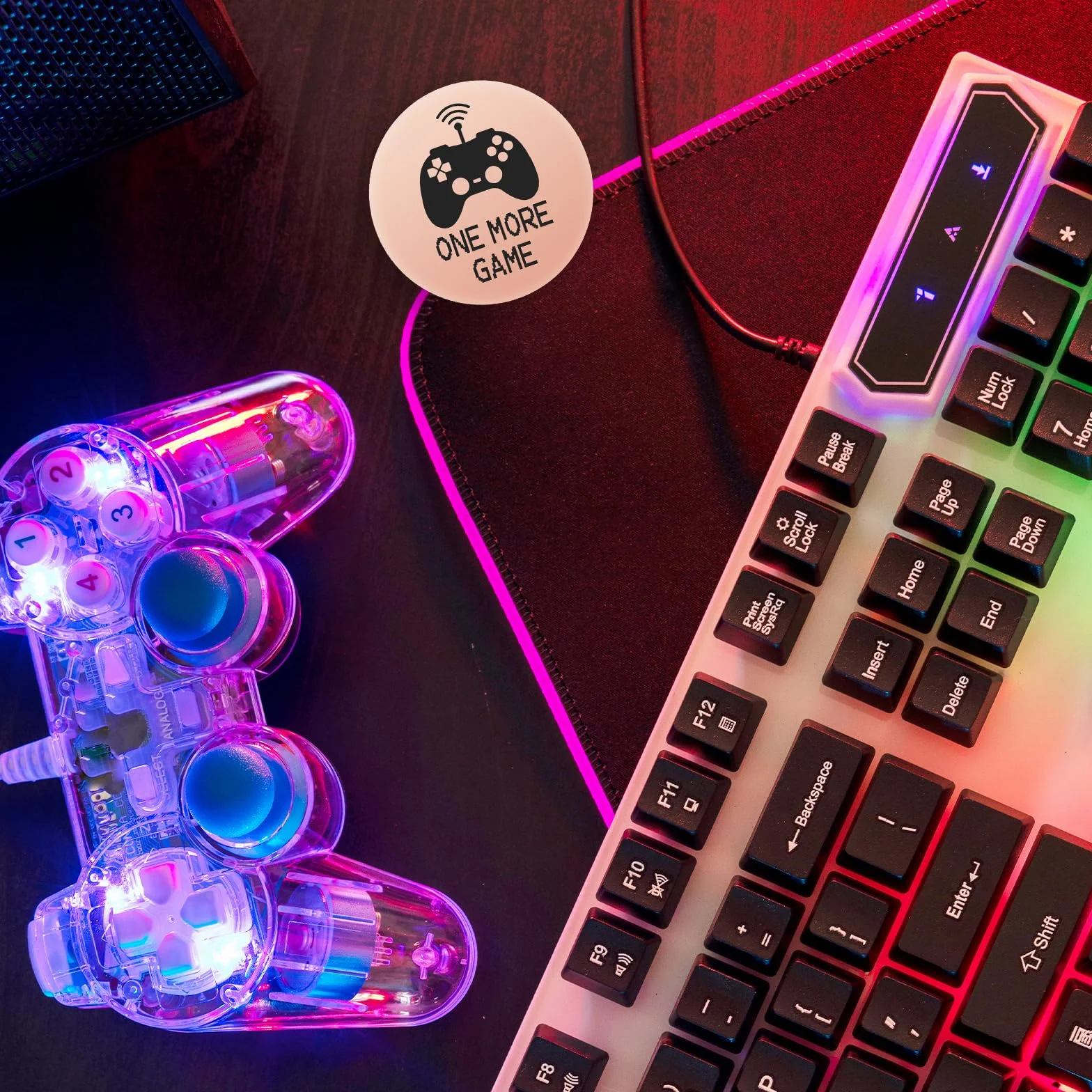 Amabro Zabawna moneta decyzji, Destiny Flip Coins prezenty dwustronne ONE MORE GAME TIME FOR BED Token ze skórzanym brelokiem dla chłopców dziewcząt chłopaka dziewczyny urodziny śmieszne gry miłośnik