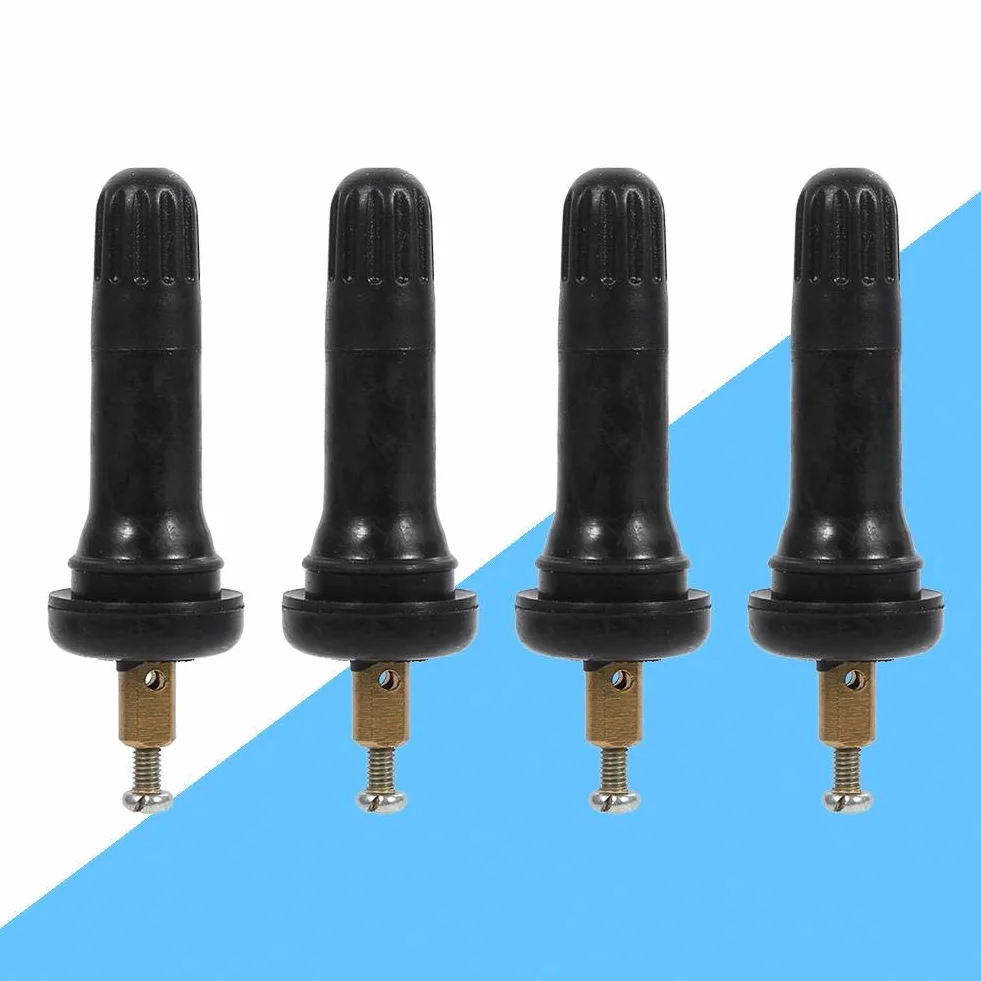 Qiilu 4 szt. System nadzoru TPMS ciśnienia powietrza Pneus Anti-Explosion Snap en Pneu Valve Tiges pour Regal