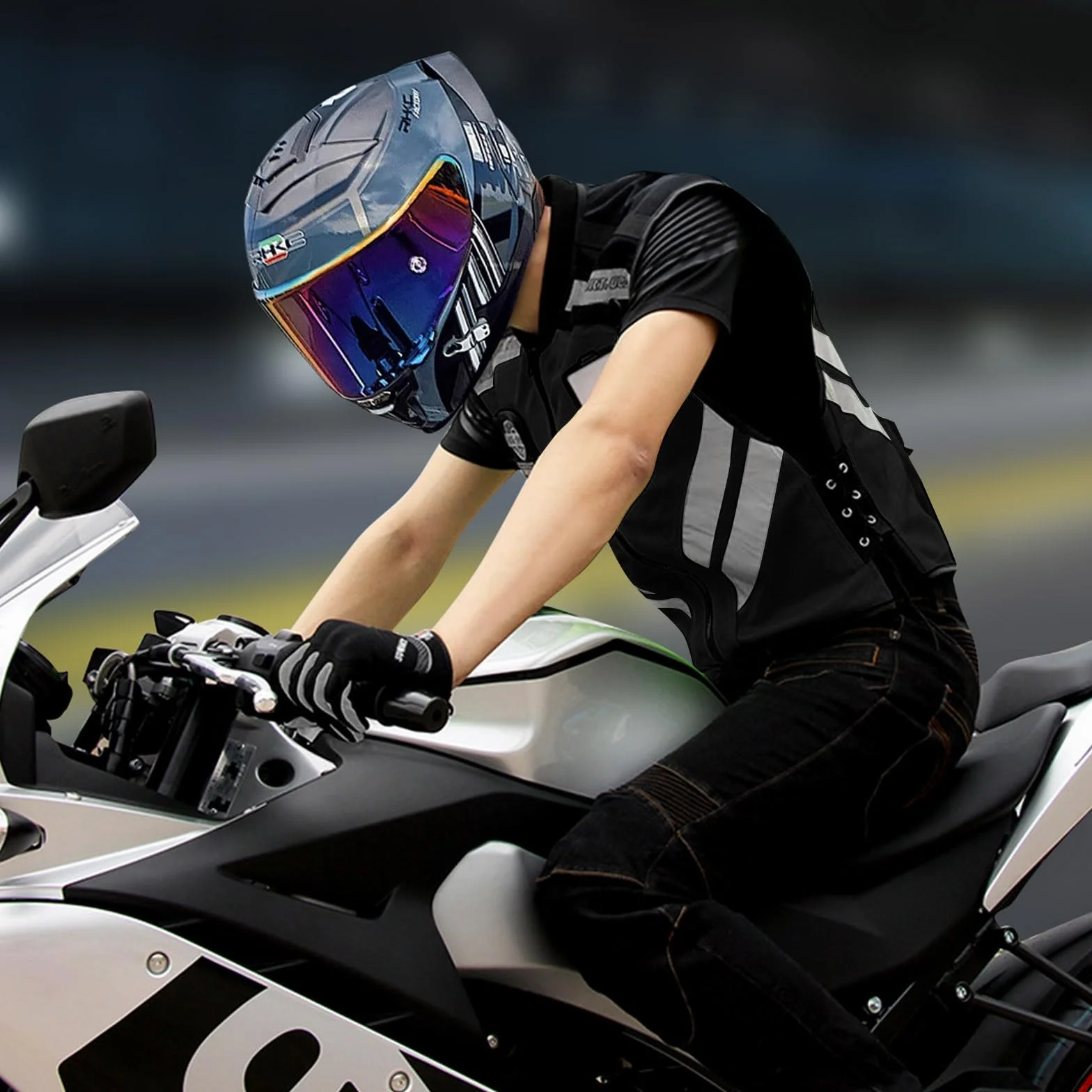 Kamizelka motocyklowa bez rękawów odblaskowa kamizelka motocyklowa