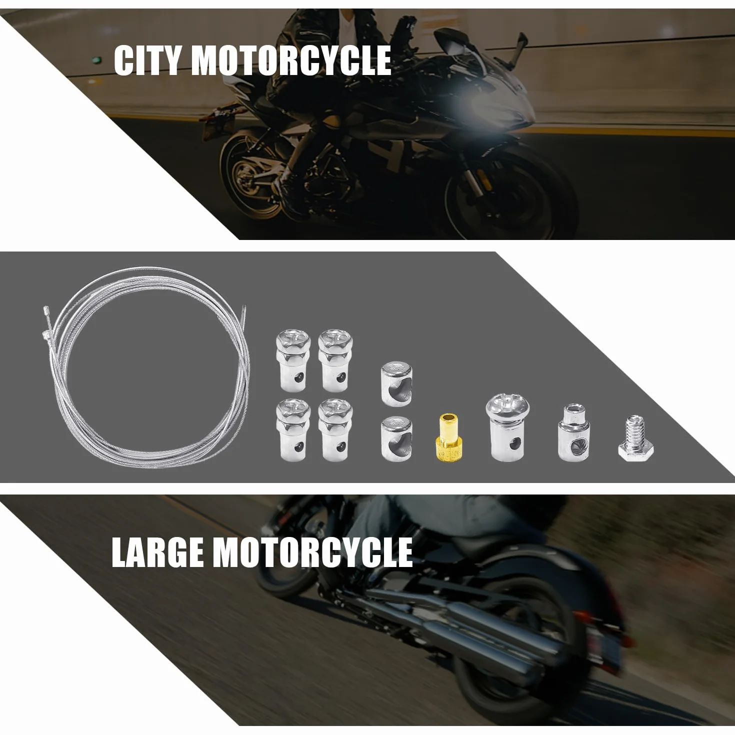 Uniwersalny zestaw do naprawy kabli motocyklowych z dźwignią gazu i sprężyną