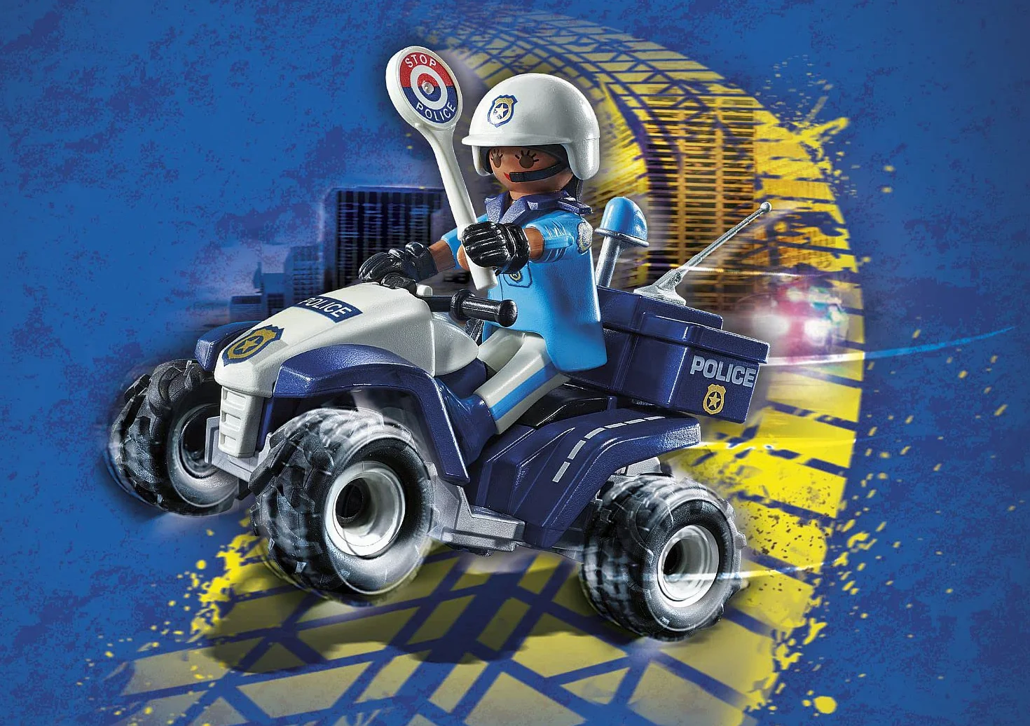 PLAYMOBIL City Action 71092 Policyjny Speed Quad, wyposażony w napęd wsteczny, od 4 lat