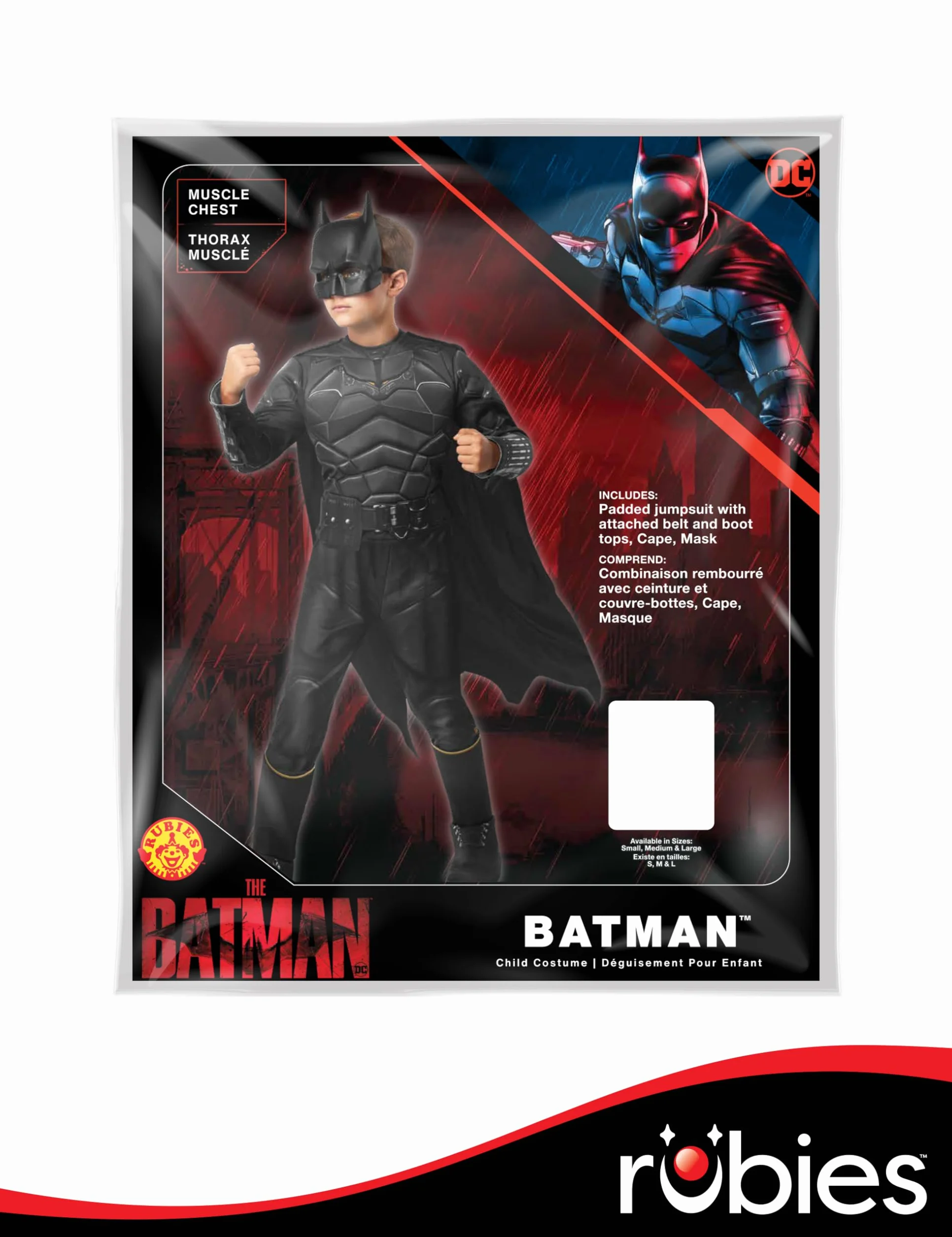 Rubie's Batman Movie Batman Kids Uniseks - dzieci Boy's Dc - the Batman Deluxe Costume
