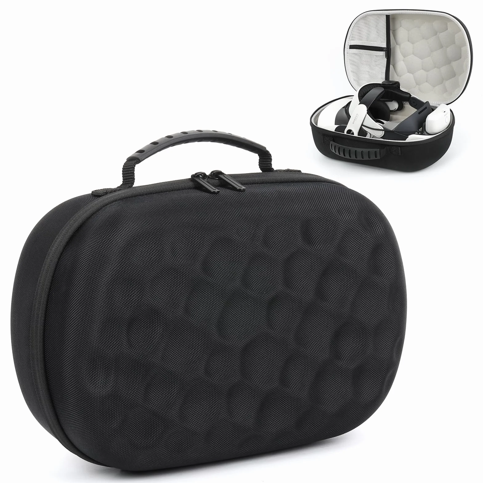 Etui do Meta Quest 3S, EVA, twarde etui kompatybilne z BOBOVR M3 Pro/Kiwi Design/opaska na głowę AMVR, zestaw słuchawkowy, kontroler i akcesoria, organizer podróżny VR, etui / walizki