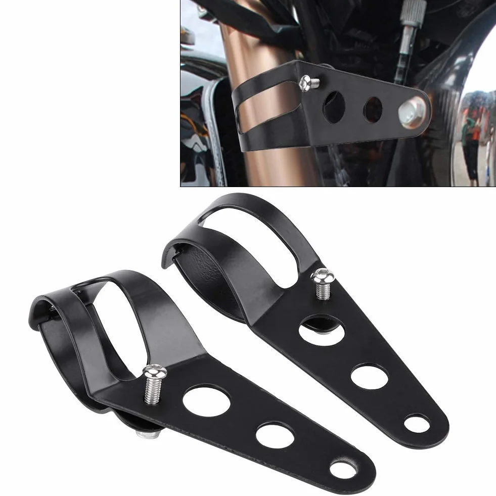 Uniwersalny wspornik reflektora motocyklowego Fydun ze stali nierdzewnej 1 (czarny)