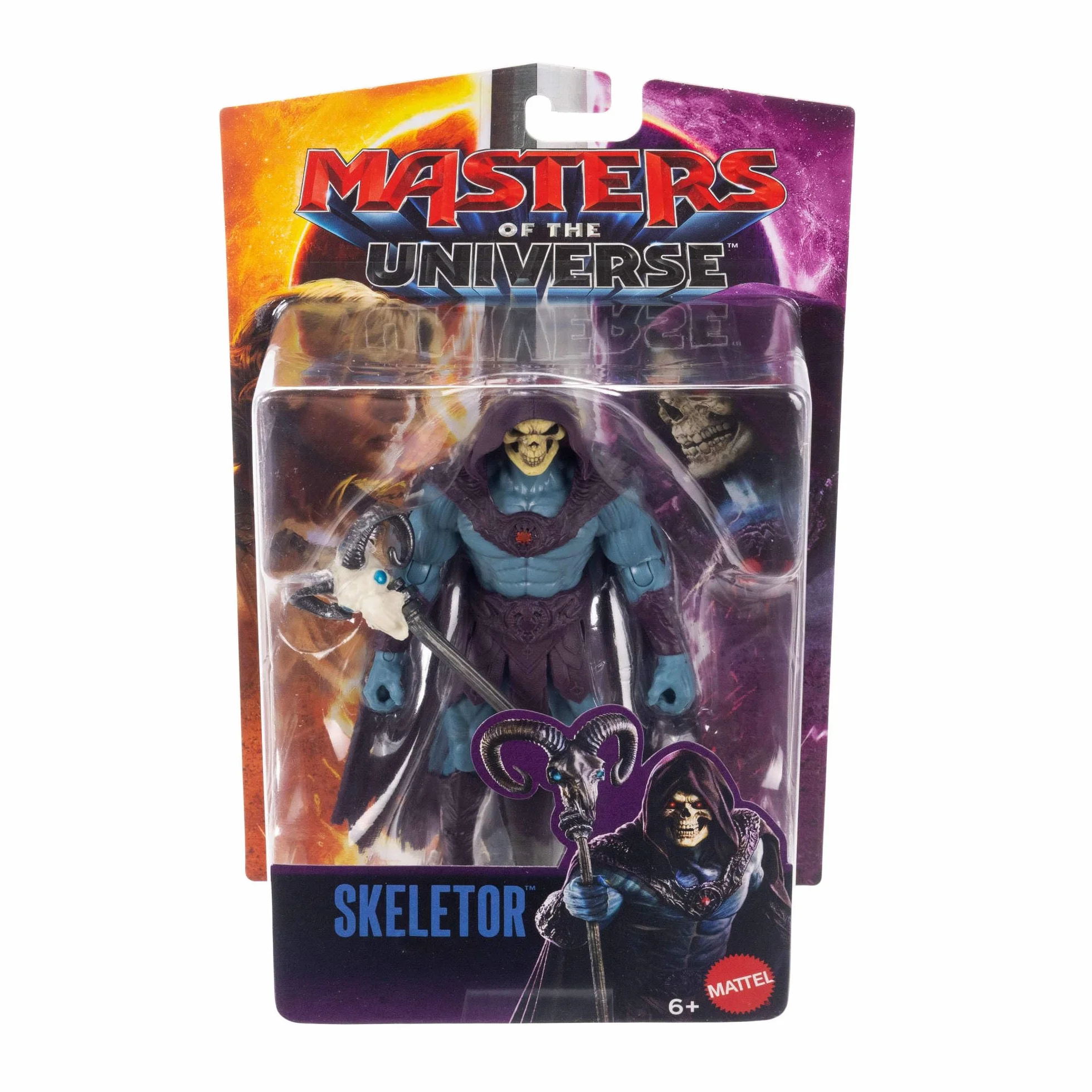 Masters of the Universe Władcy Wszechświata Film 2026 Szkieletor Figurka (ok. 14 cm w skali), złoczyńca, filmowy wygląd, 14 punktów ruchu i kostur z baranią czaszką, zabawka dla dzieci 6+, JKH92