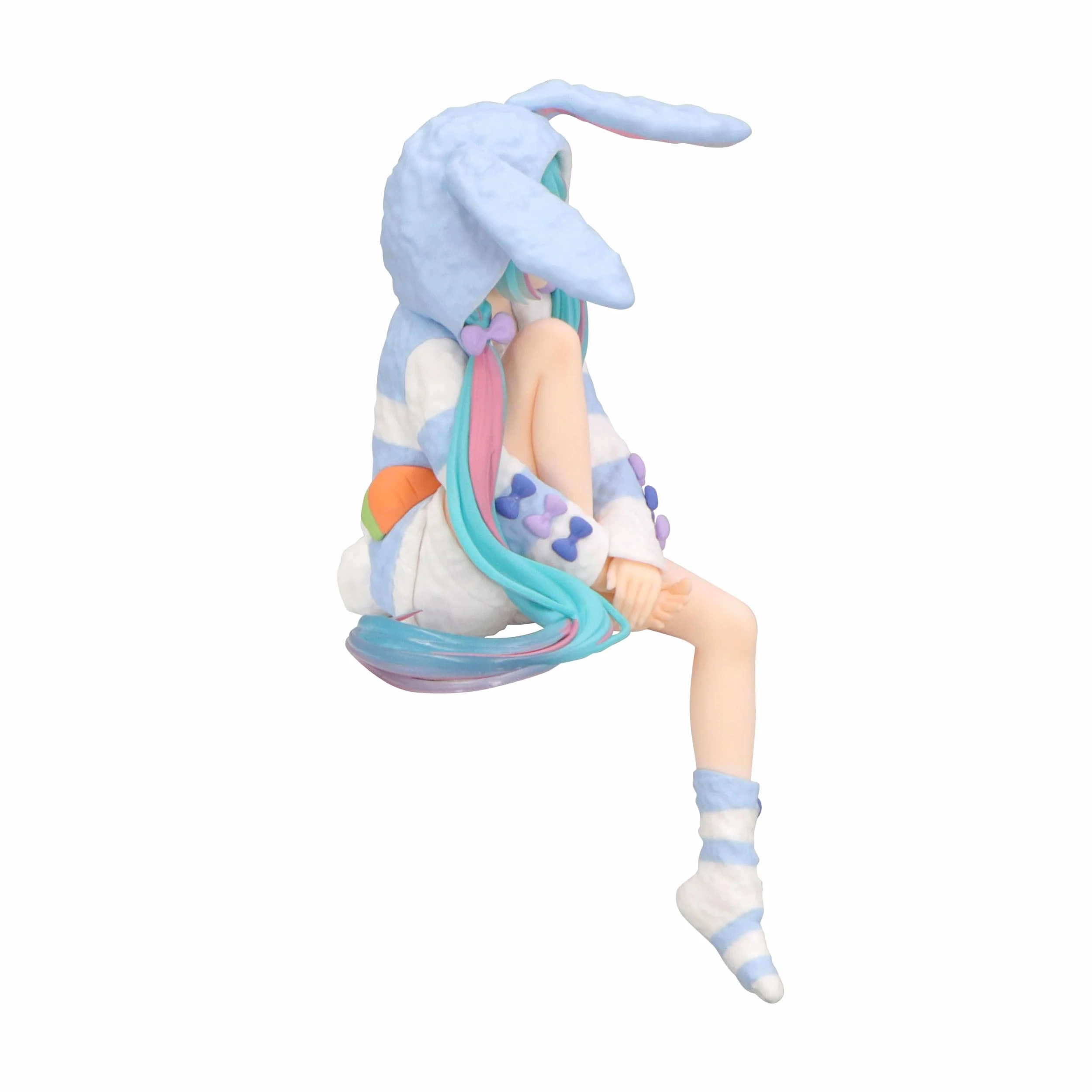 Furyu Corporation - Figurka zatrzymująca makaron Hatsune Miku - królicze uszy, kaptur, piżama, kolor niebieski ver.-