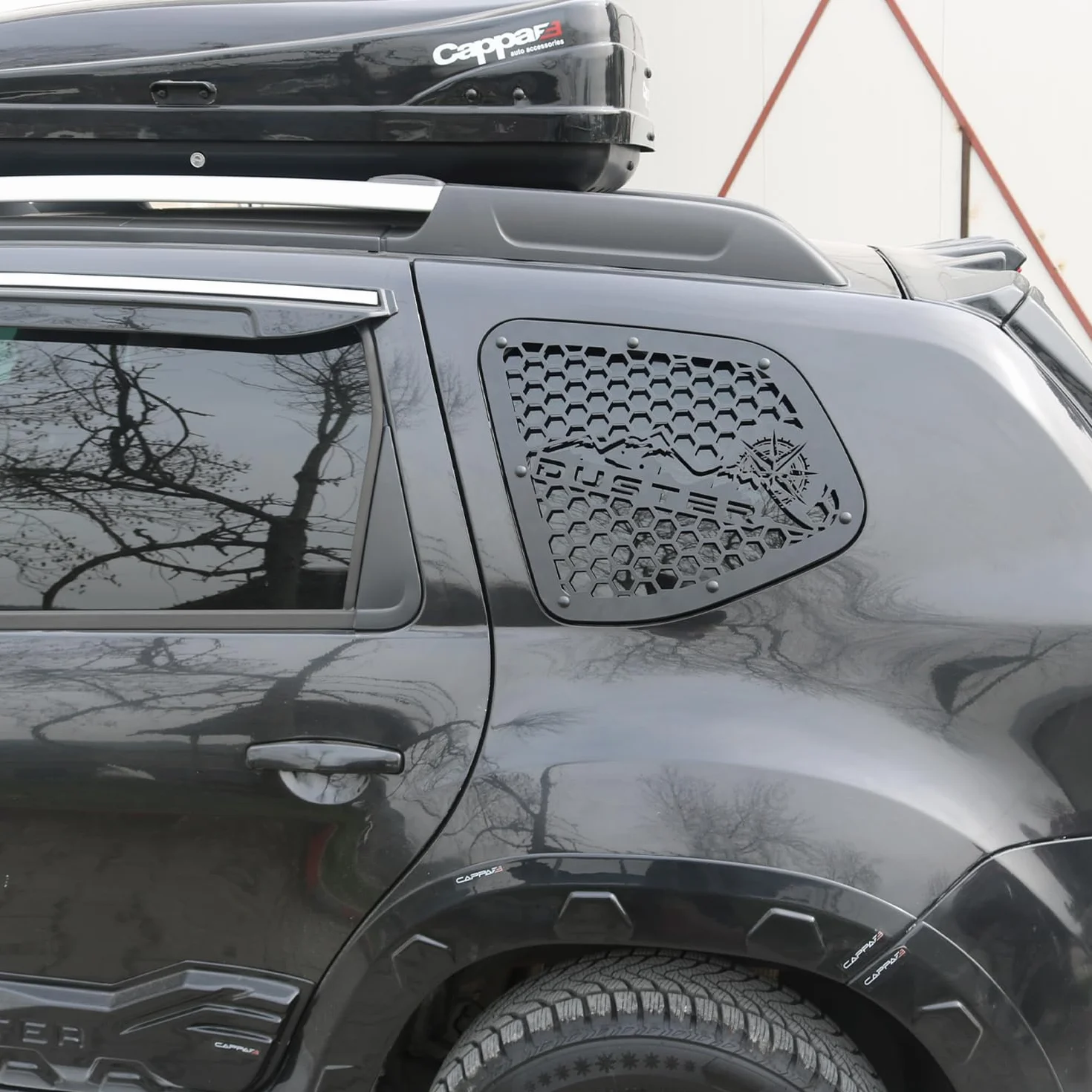Metalowe osłony motylkowe 2-pak czarne do Dacia Duster 2010-2017