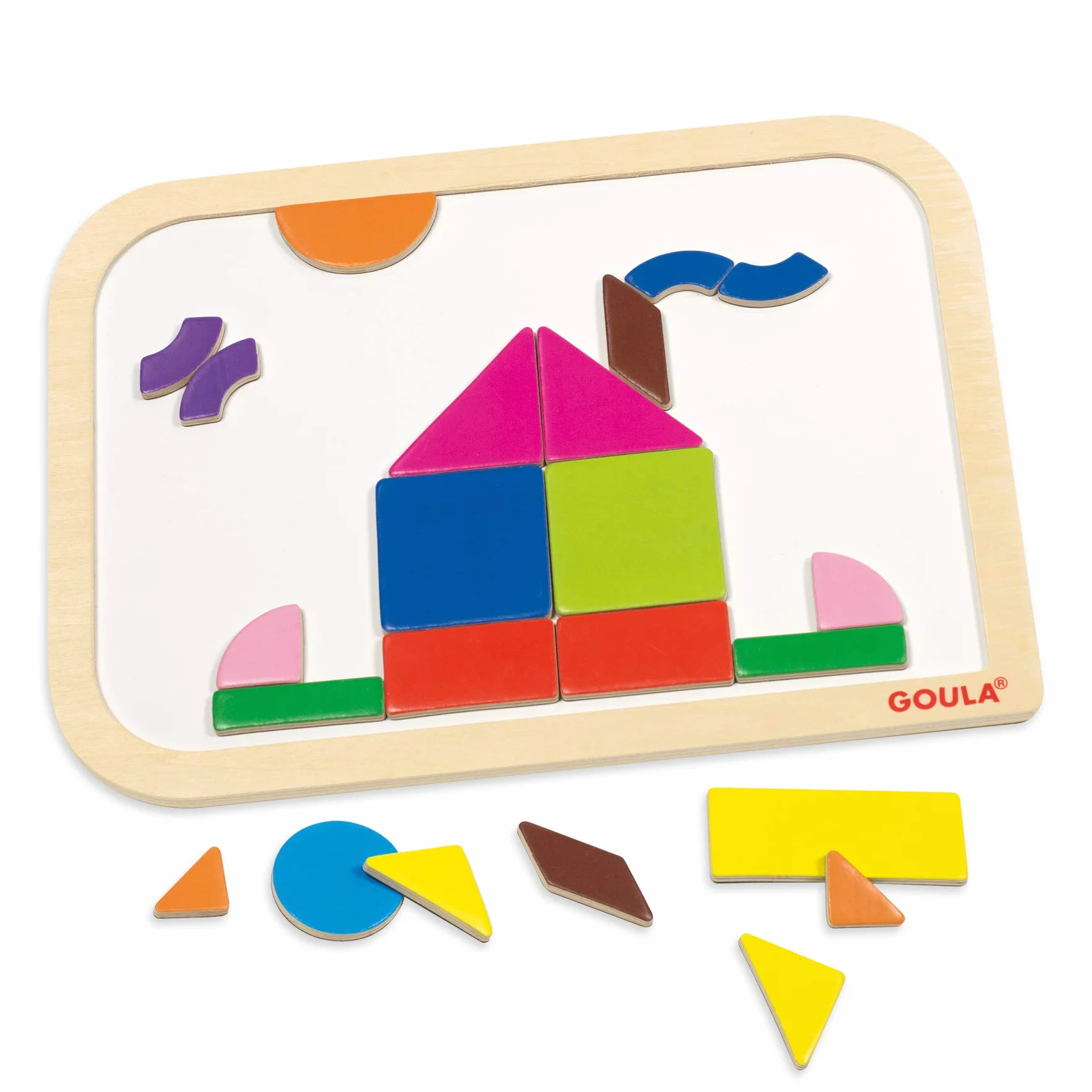 Goula - 53155 - Zestaw kształtów magnetycznych Wielokolorowy