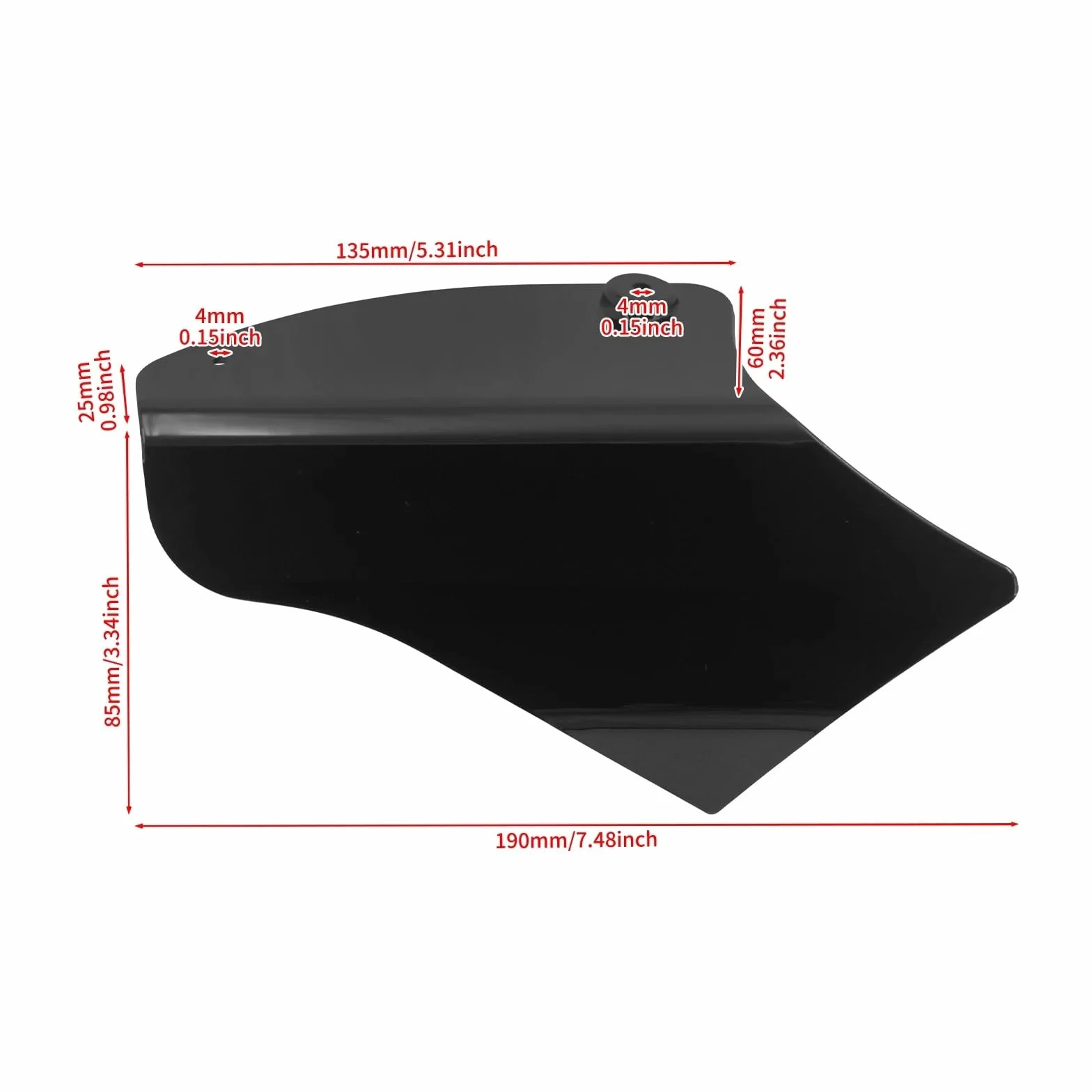 Deflektor motocyklowy Saddle Air Heat ShieldsAB Reflective do Harley Softail Breakout Fat Boy HeritageDeluxeFLHC00-2017 Przednia szyba motocyklowa(Air Deflector A)
