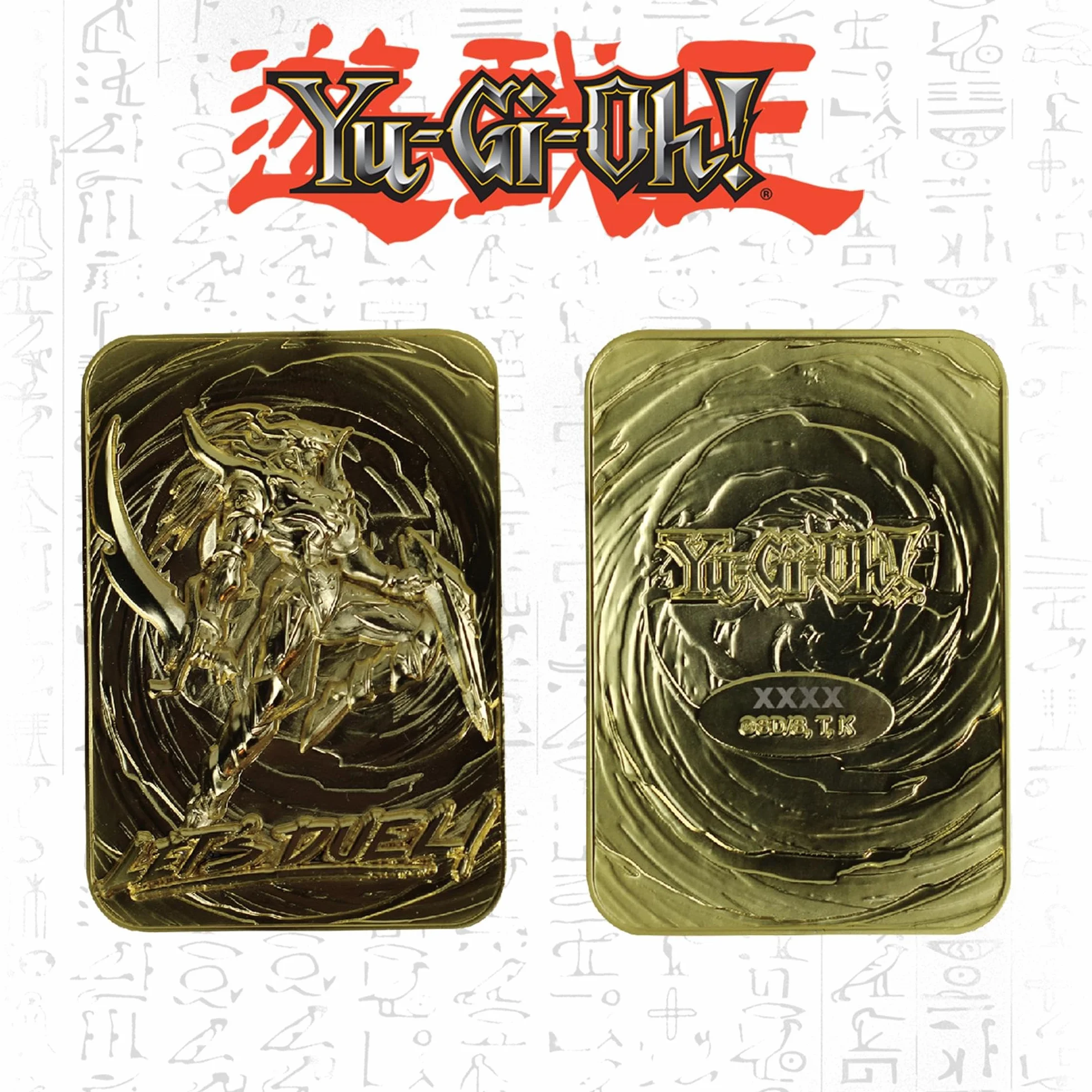 Yu-Gi-Oh! Limitowana edycja 24-karatowa pozłacana czarna błyszcząca metalowa karta żołnierza
