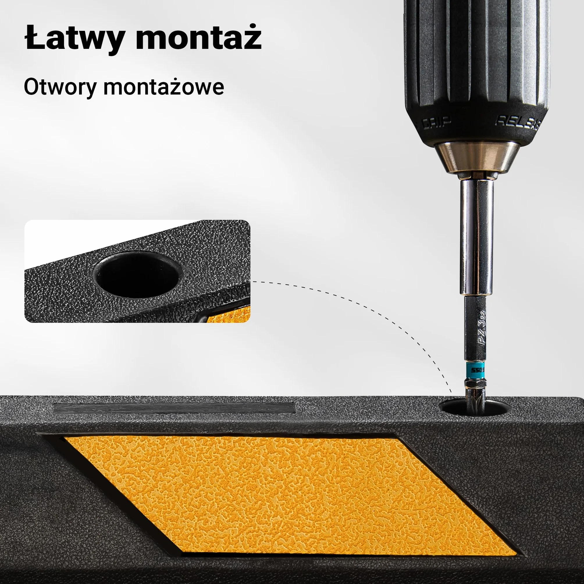 Wiltec Ogranicznik parkingowy 2 szt. 90 x 15 x 10 cm czarny z żółtą taśmą odblaskową, odbojnik gumowy do garażu i parkingu