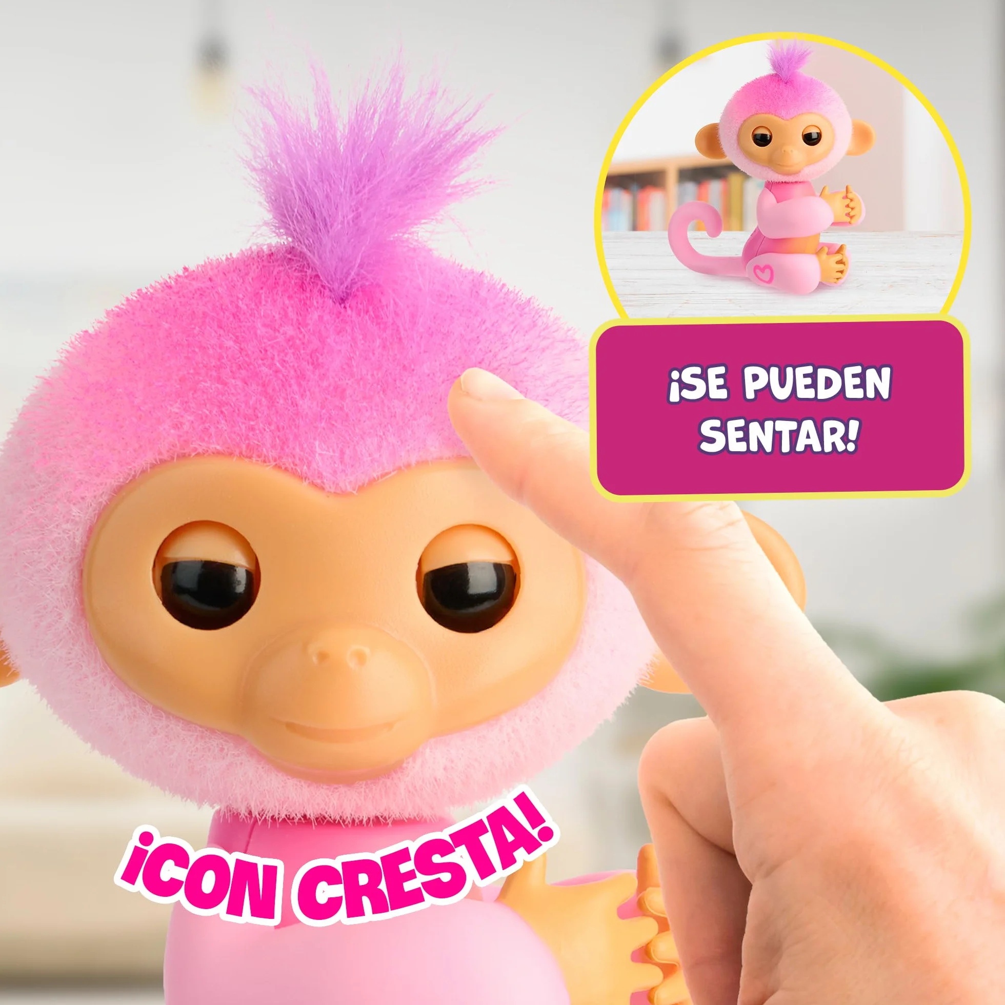Bizak Fingerlings Harmony, słodka interaktywna monita, która czuje się gwiazdą muzyki pop i uwielbia śpiewać, Jest Divą, Z ponad 70 różnymi dźwiękami i reakcjami, z własną osobowością (61850001)