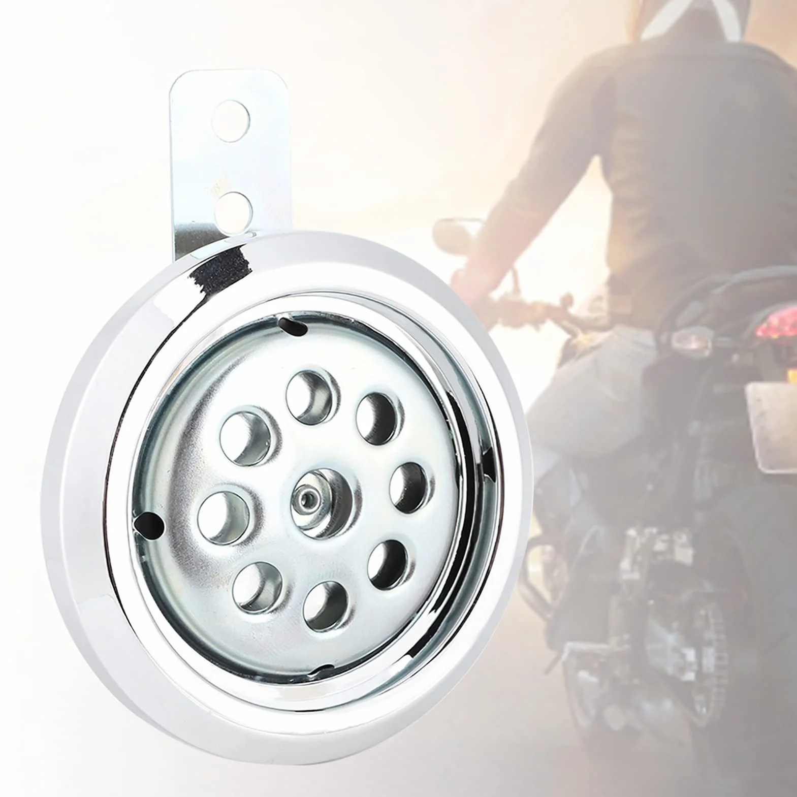 Ycle klakson motocyklowy wodoodporny 12V 105Db chromowana osłona 85mm