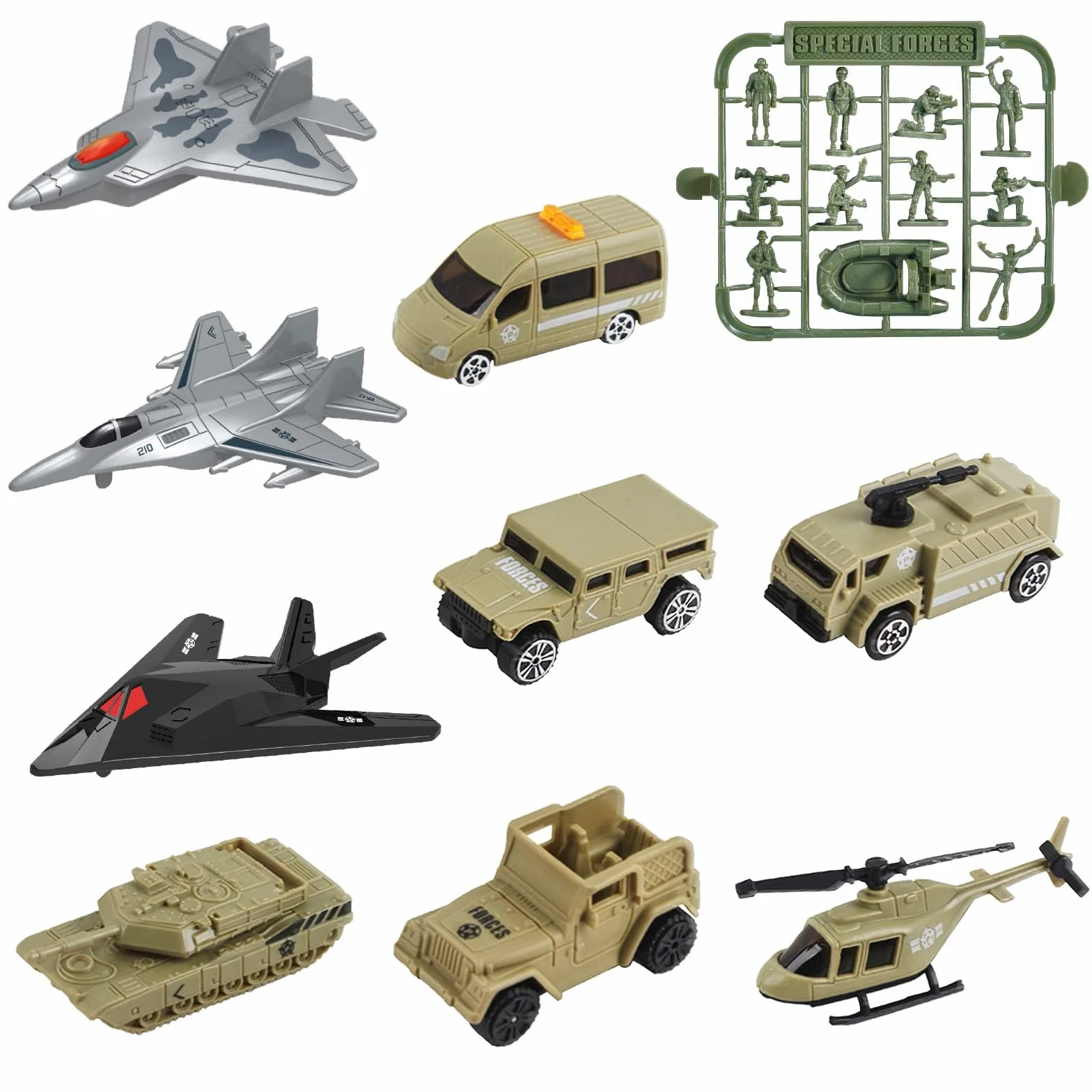 deAO Modele lotniskowców z małymi modelami samolotów, ciężarówek, helikopterów, czołgów, łodzi podwodnej, pancerników, figurek akcji, prezent dla chłopców
