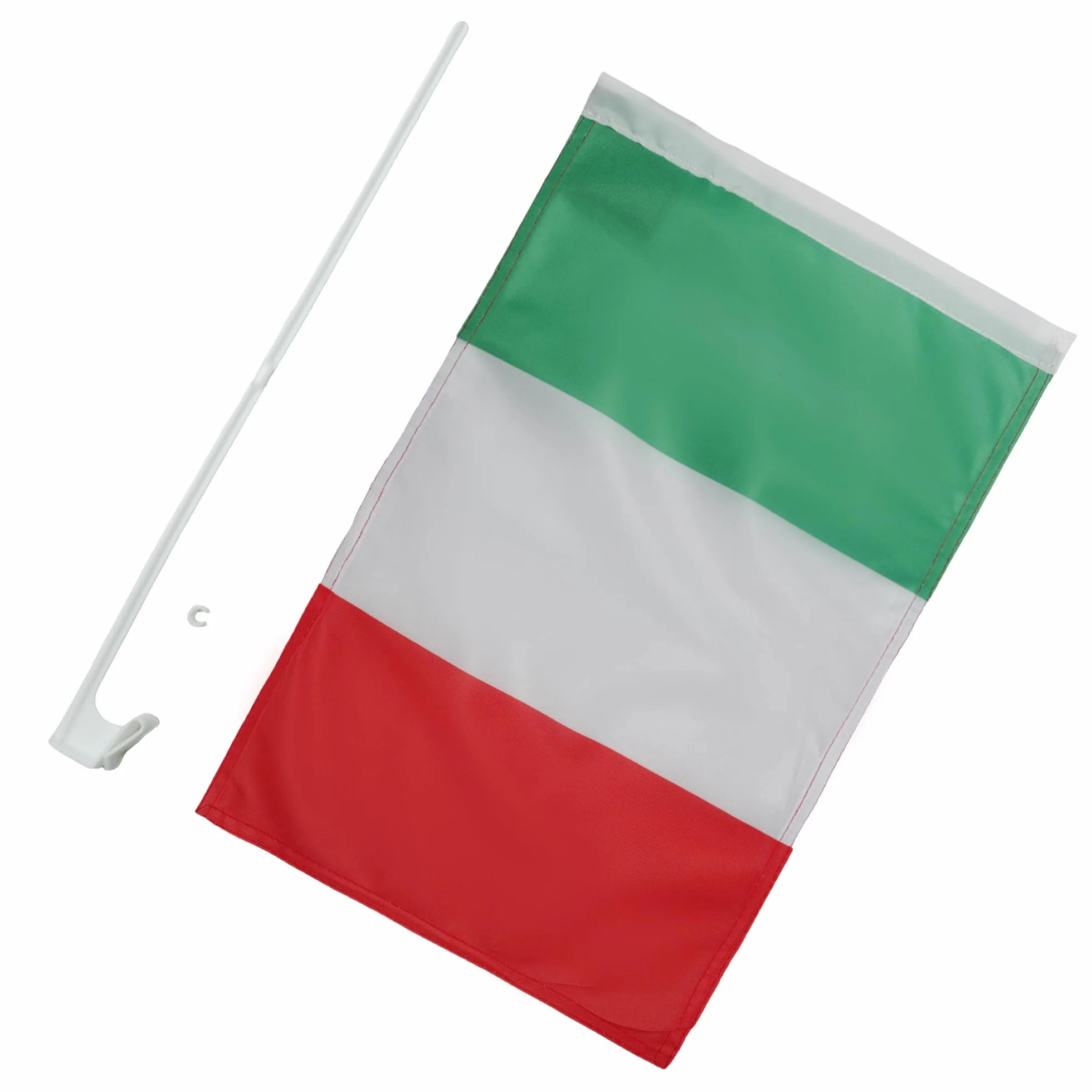 Drapeau de Voiture Italie Polyester 75D 45cm x 30cm