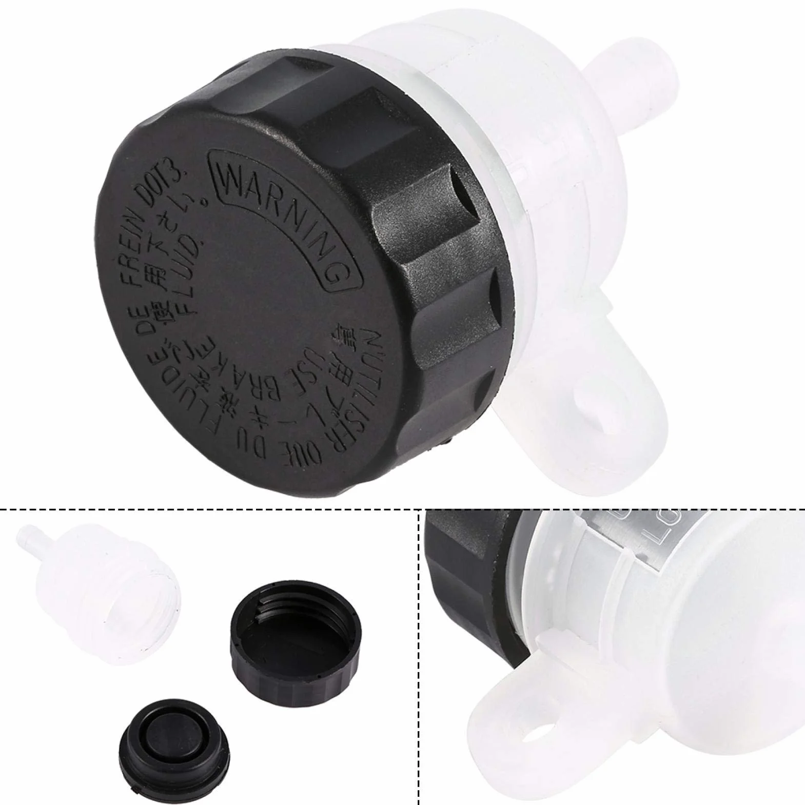 KIMISS Uniwersalny cylinder płynu hamulcowego do motocykla, stopa tylna, główny cylinder hamulcowy, zbiornik płynu hamulcowego, zbiornik płynu hamulcowego