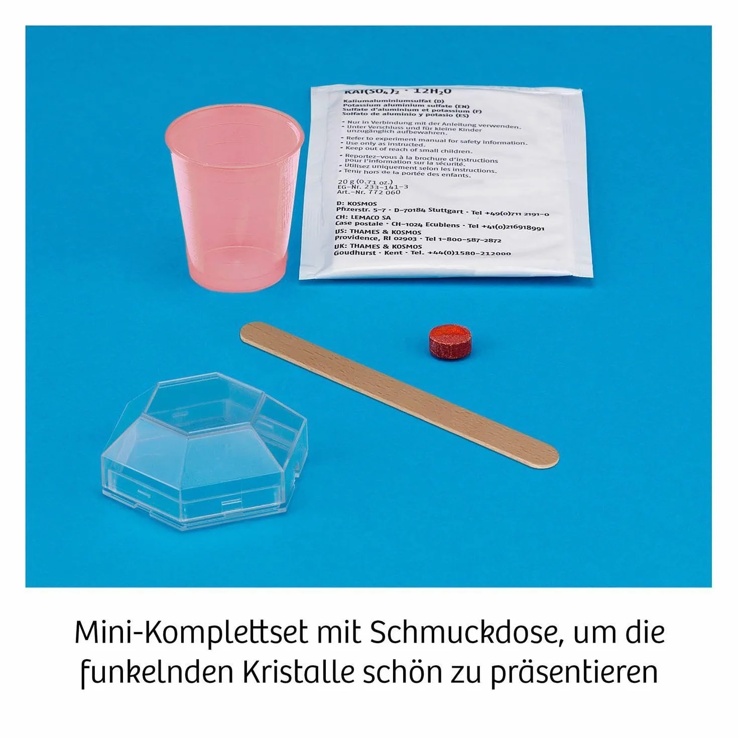 Rote Kristalle selbst züchten: Experimentierkasten