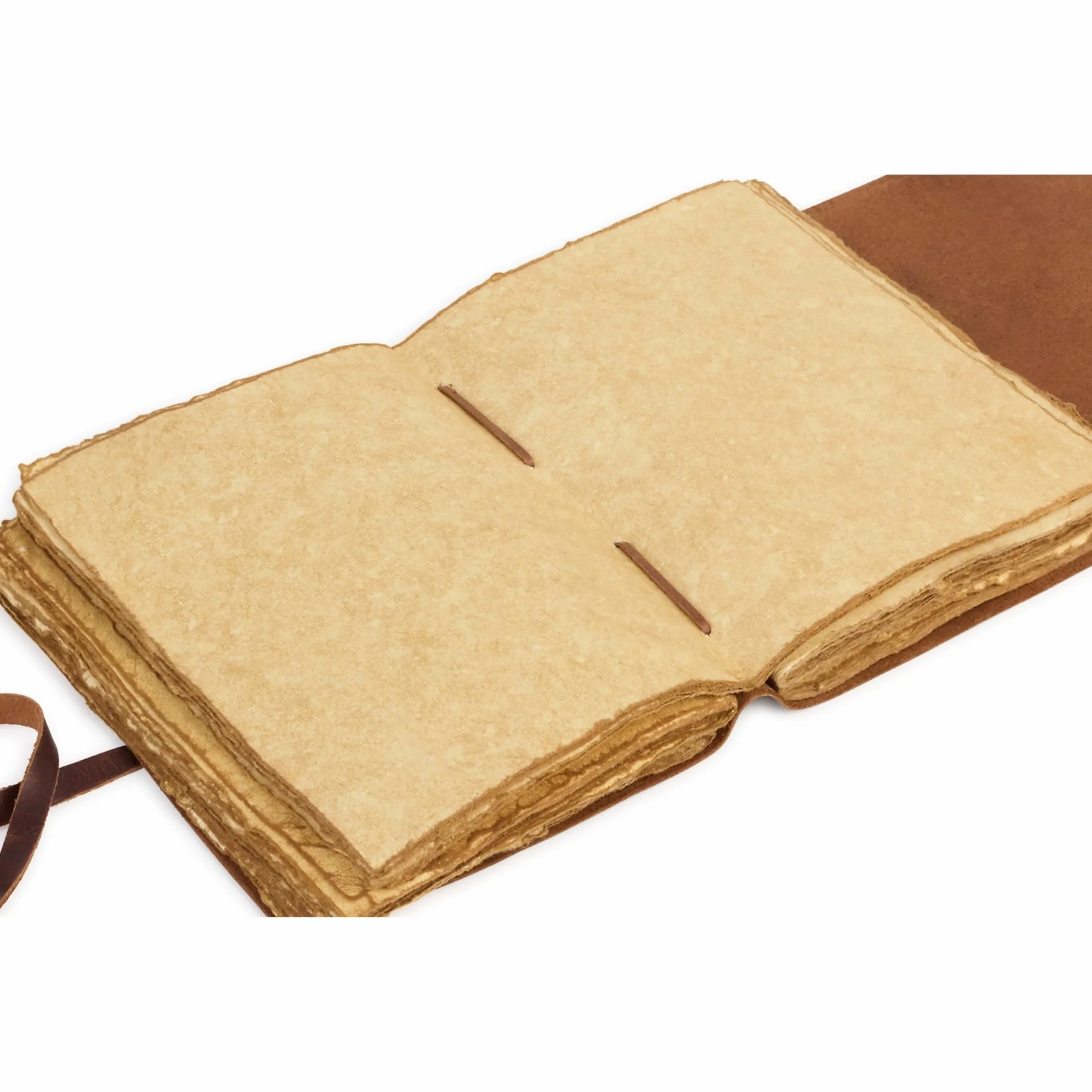 Vintage skórzany notatnik z bawełnianym papierem, ręcznie robiony - idealny jako notatnik podróżny lub pamiętnik vintage do pisania, notatnik premium - 21 x 16 cm