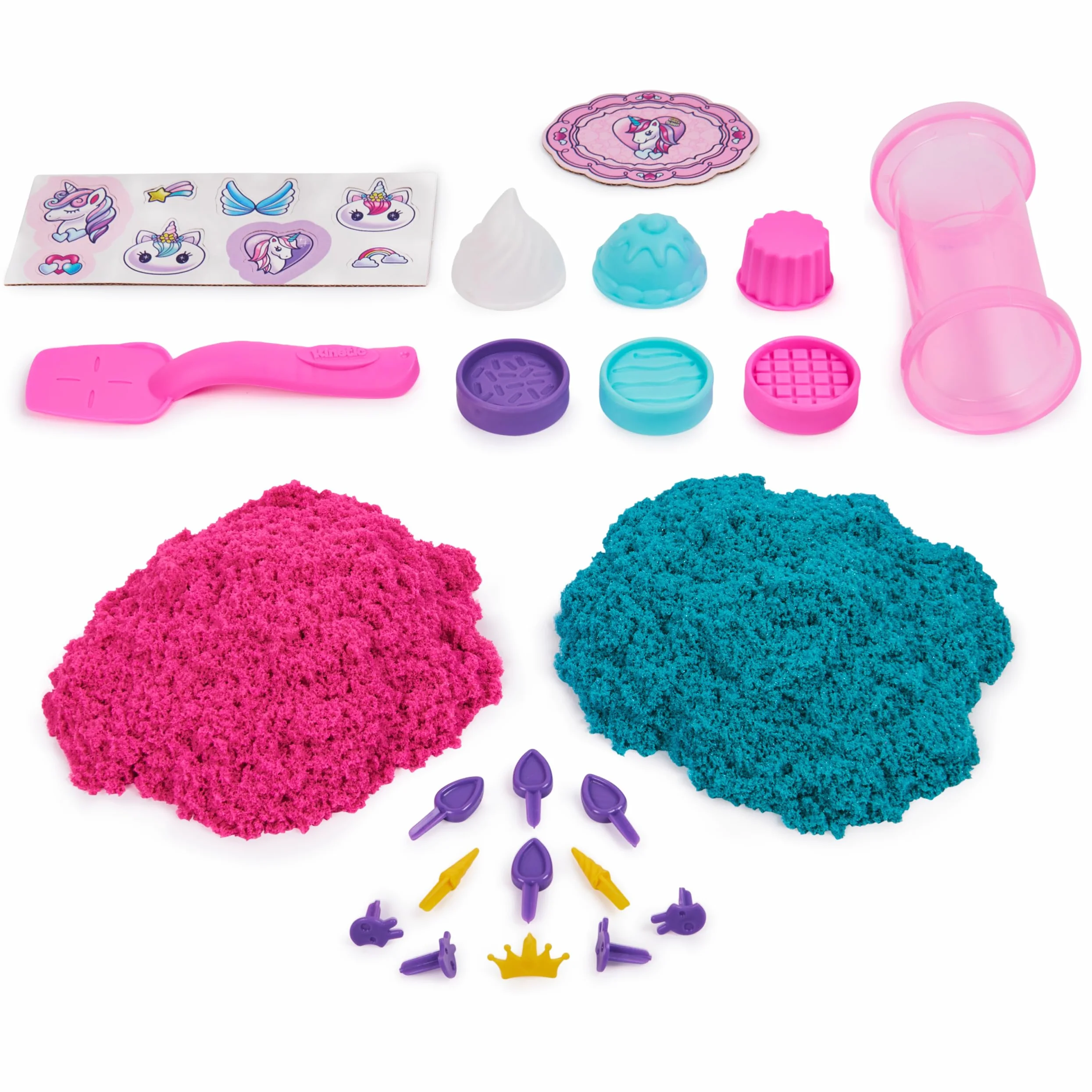 Kinetic Sand Zestaw do pieczenia jednorożca – z akcesoriami 454 g do kreatywnego odgrywania ról, od 3 lat