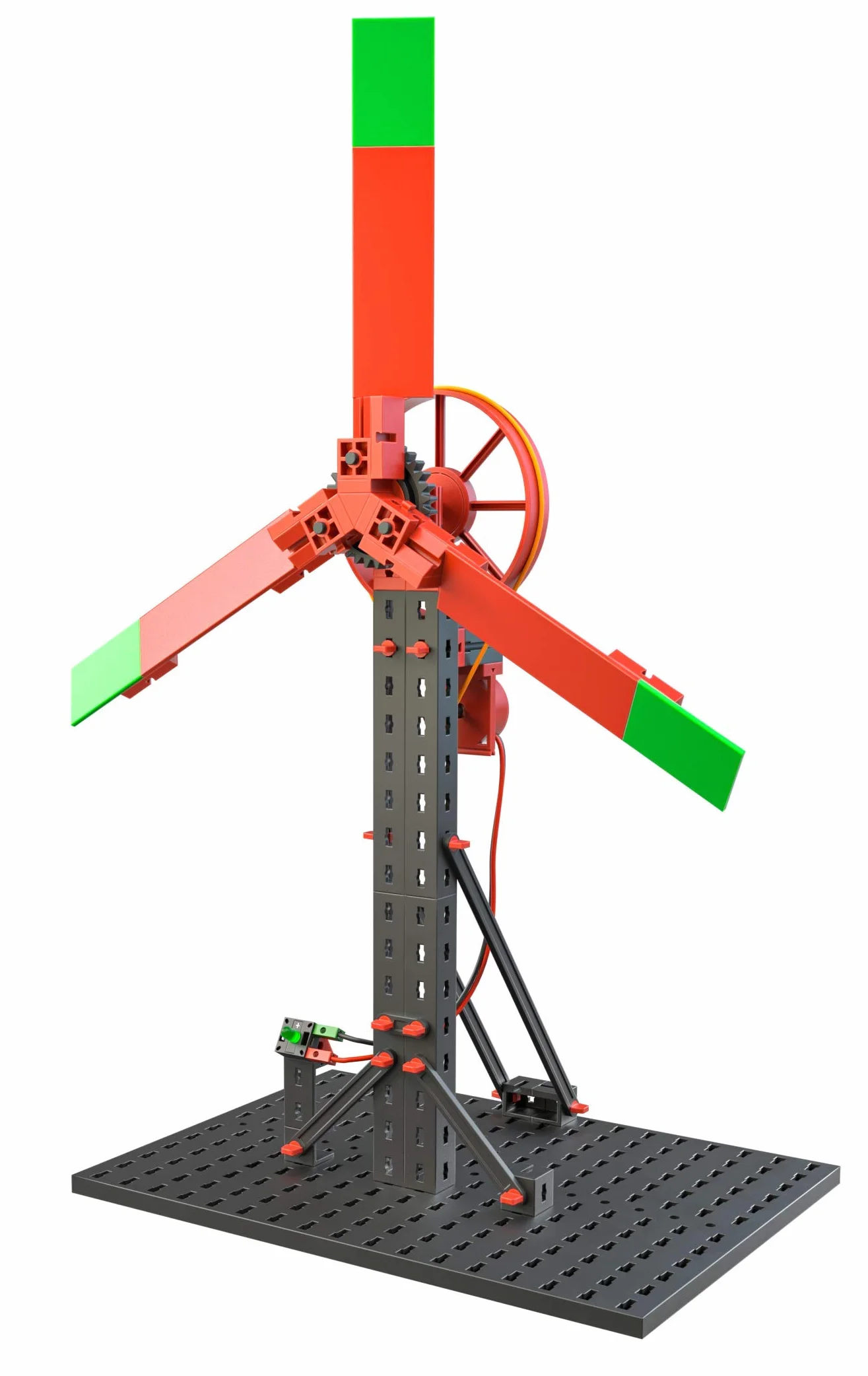 fischertechnik 559879 PROFI Green Energy – zestaw do montażu dla dzieci od 9 lat, skrzynka eksperymentalna dla energii słonecznej, wiatrowej i wodnej, w zestawie moduły słoneczne i silnik solarny