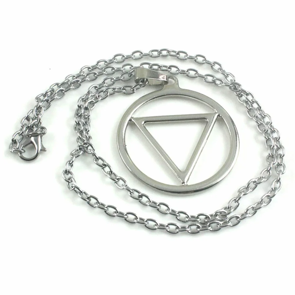 Łańcuszek Hidan do Kostiumu Hidana Cosplay, Unisex, Naruto Fans, Stal Nierdzewna, Diament, Trójkąt, Symbolic, 54 cm