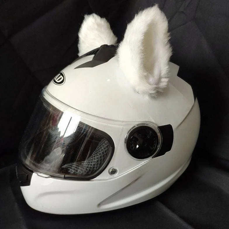 Kocie uszy do kasku motocyklowego dekoracja akcesoria 2 sztuki