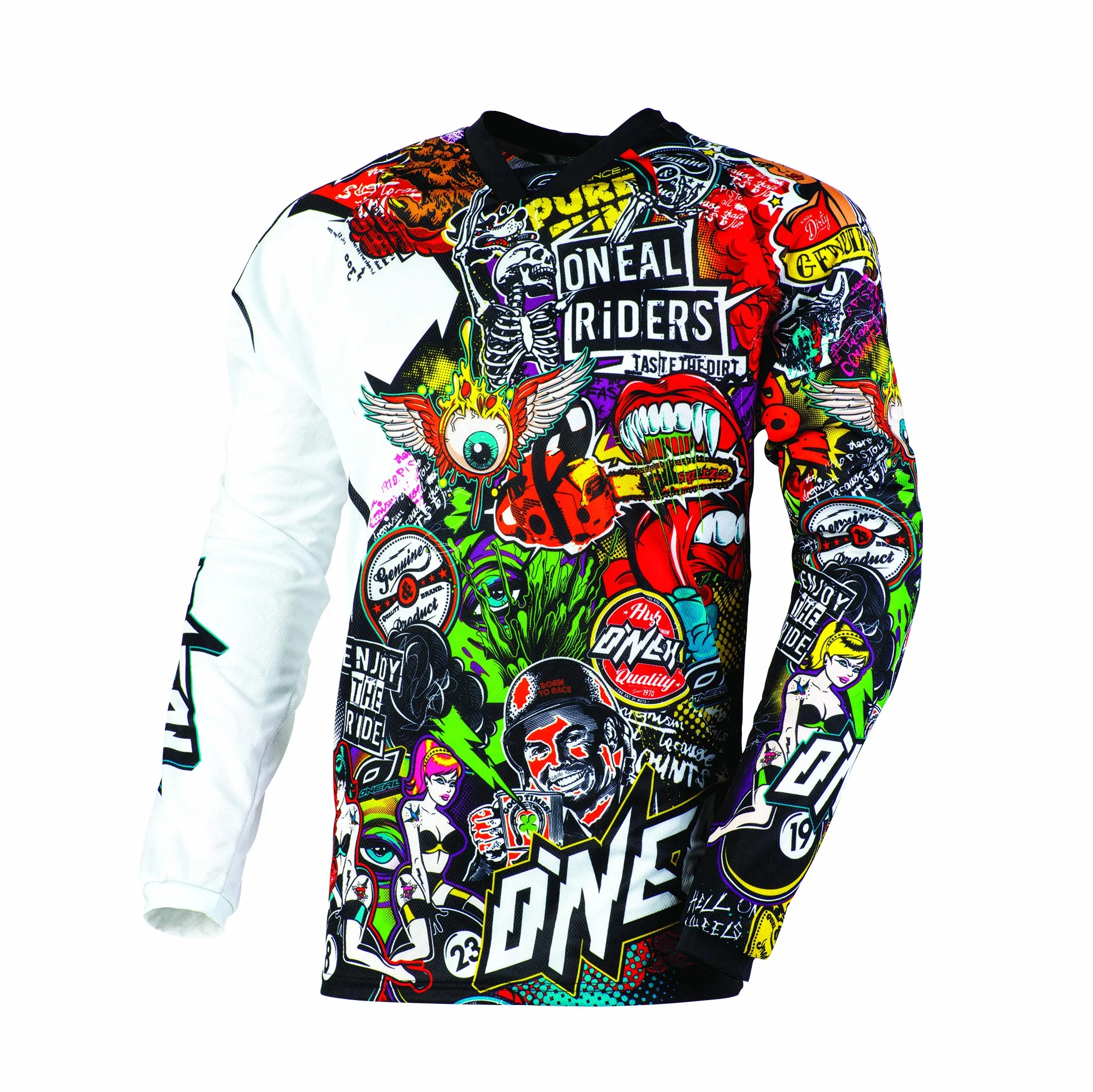 O'NEAL Mayhem Jersey Crank Koszulka motocrossowa z długim rękawem Black/Multi