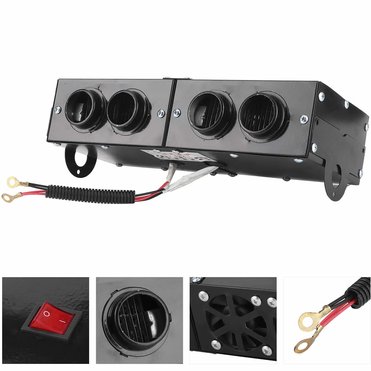 Automatyczna nagrzewnica, odmgławiacz Auto 4-otworowa nagrzewnica z termowentylatorem 12 V Odszraniacz Odmrażacz 150 W / 300 W regulowany