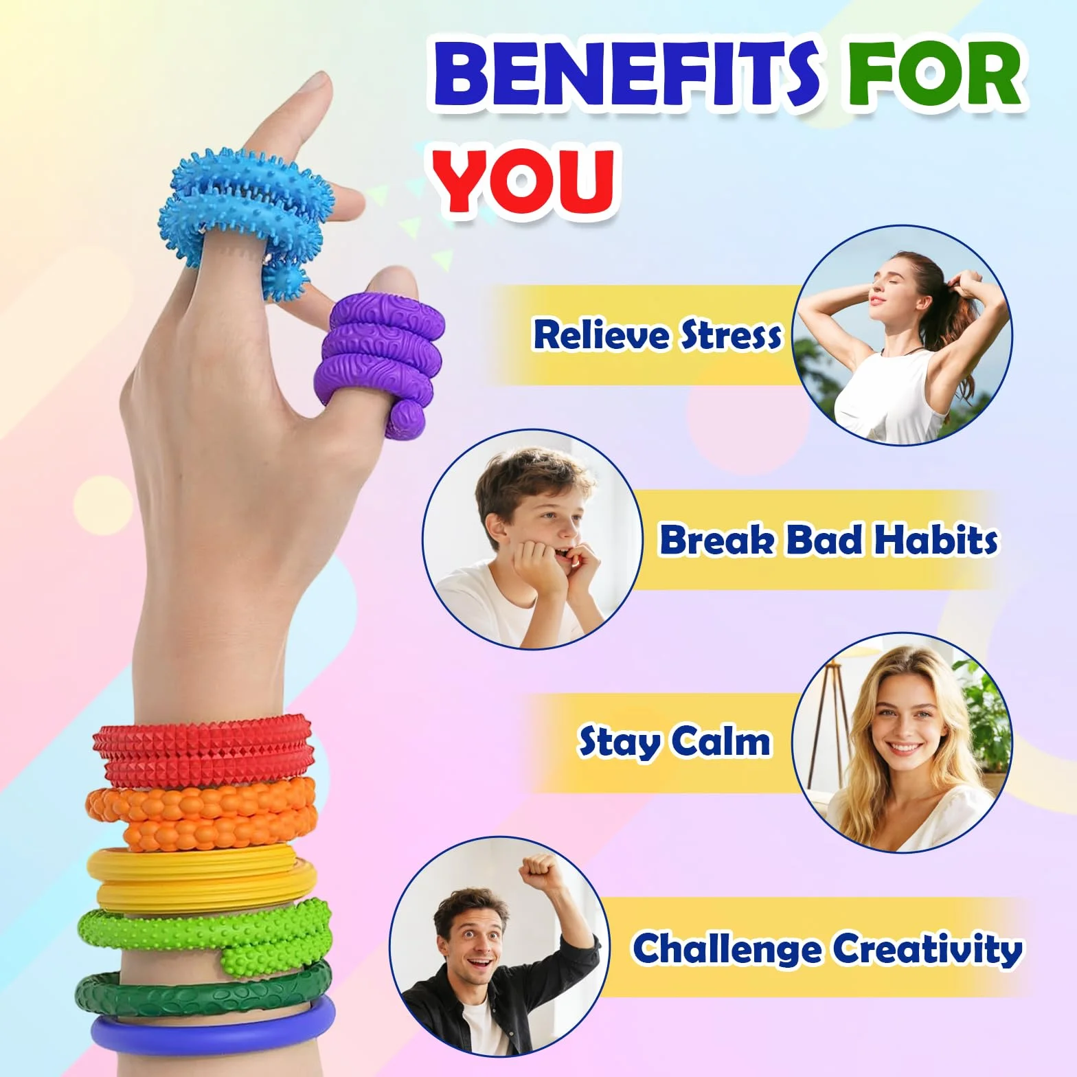Zabawki sensoryczne Fidget Toys – kolorowe, ciche, teksturowane, silikonowe. Zabawki sensoryczne łagodzące ADHD, autyzm i lęk, idealne do podróży