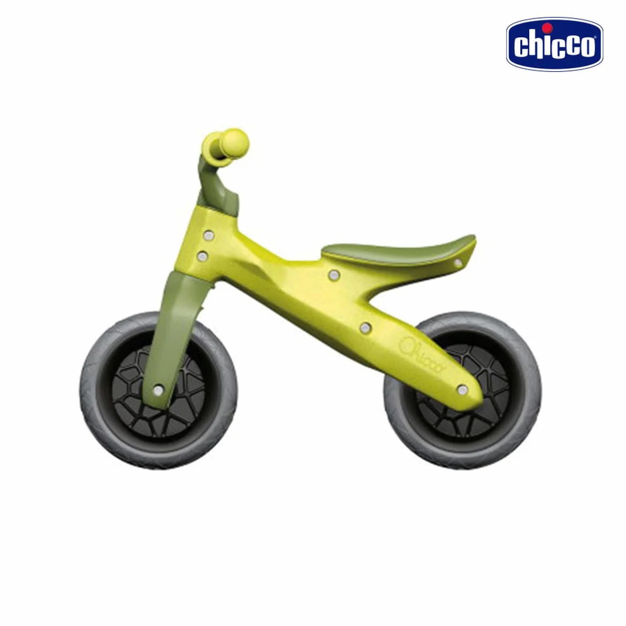 Chicco Balance Bike Eco+, rower dla dzieci od 18 miesięcy do 3 lat, do 25 kg, rower bez pedałów do równowagi, ergonomicznej kierownicy i siodełka, koła przeciw przebiciu, 80% z tworzywa sztucznego z