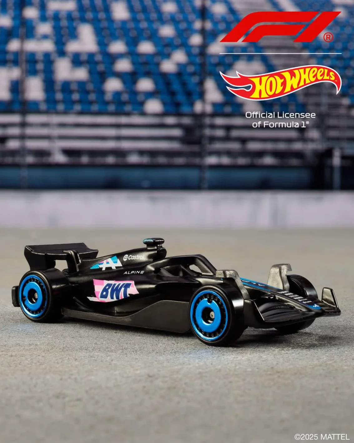 Hot Wheels Formuła 1 Drużyna wyścigowa Race Team F1 Samochody do zabawy w skali 1:64 5-pak z dekoracjami drużyn F1, bolidy – wyścigówki kolekcjonerskie, JGF58