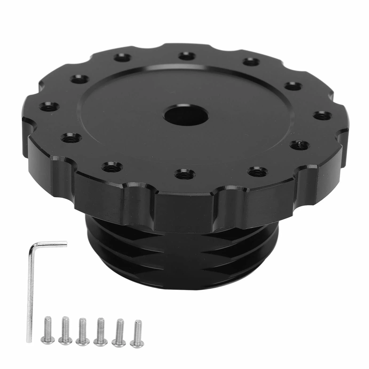 Piasta Kierownicy Samochodu, Adapter Kierownicy Precyzyjna Wymiana dla T300 T500 PCD 73mm (czarny)