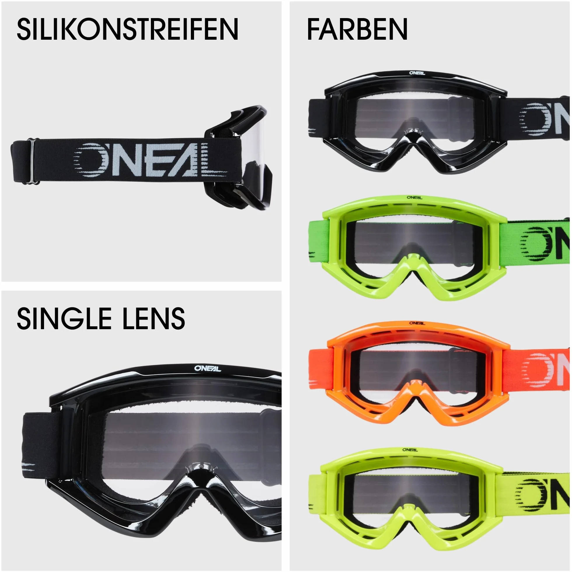 O'NEAL Motocross Brille B-Zero Goggle V.22 Schwarz 6030-31