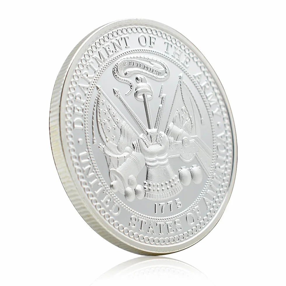 United States Army Special Forces Airborne Challenge Coin 1775 Metalowy medal z plastikowym etui sztuka rzemiosło pamiątka