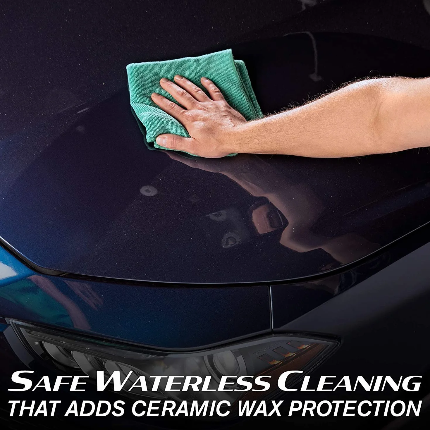 Turtle Wax Hybrid Solutions 3 w 1 Ceramic Car Wash, mycie bezwodne, długotrwała ochrona hydrofobowa i wysoki połysk, bezpieczny dla lakieru, szkła, listew wykończeniowych i felg, 500 ml