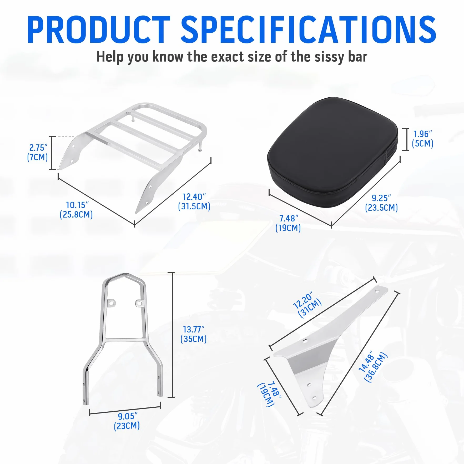 Oparcie Sissy Bar do motocykla Suzuki Boulevard C50 2005–2011