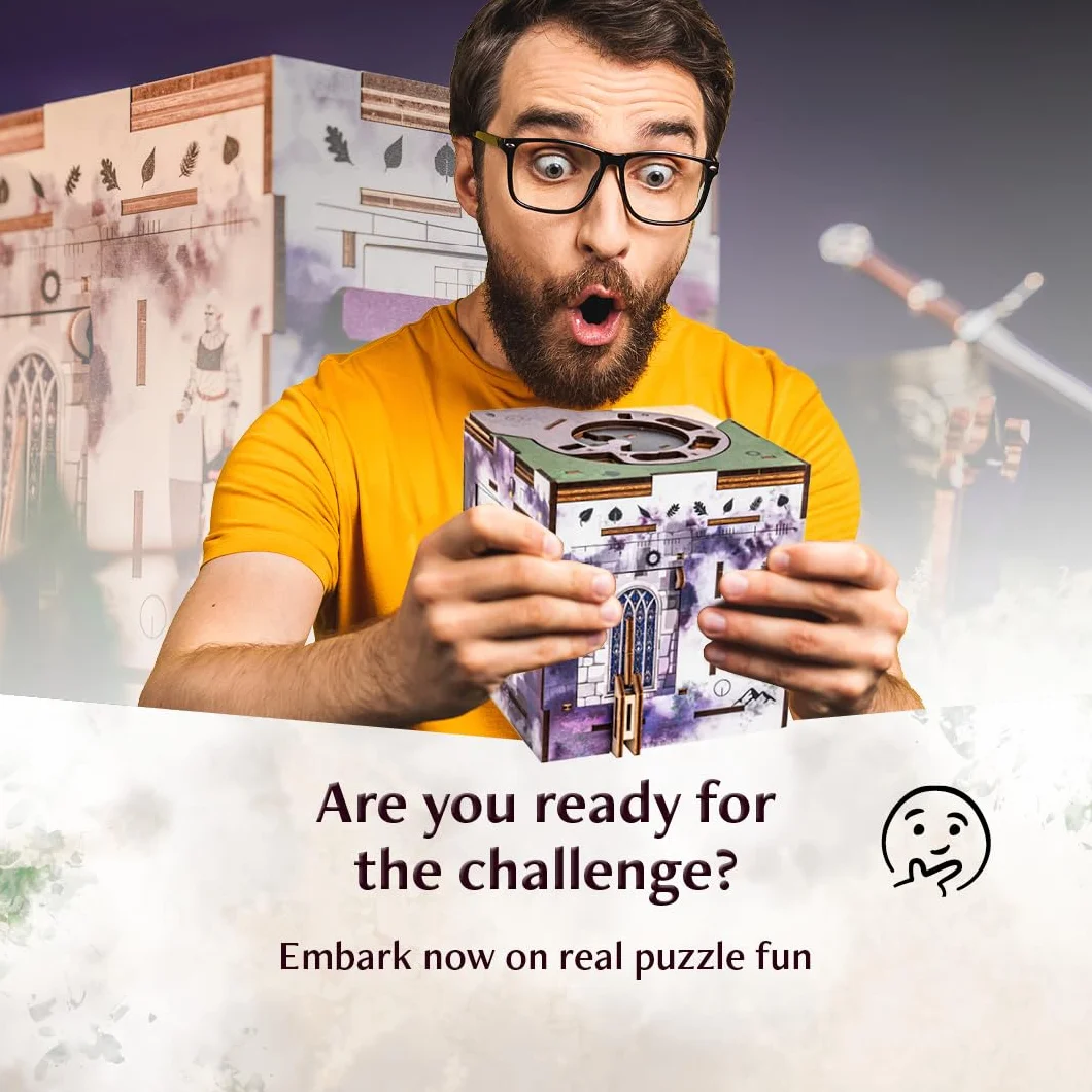 INSCAPE Cluebox Stonehenge´s Legacy interaktywne drewniane puzzle 3D z tajnymi mechanizmami – poznaj grę Escape Room – idealne dla fanów zagadek i dorosłych – pudełko na puzzle – prezent