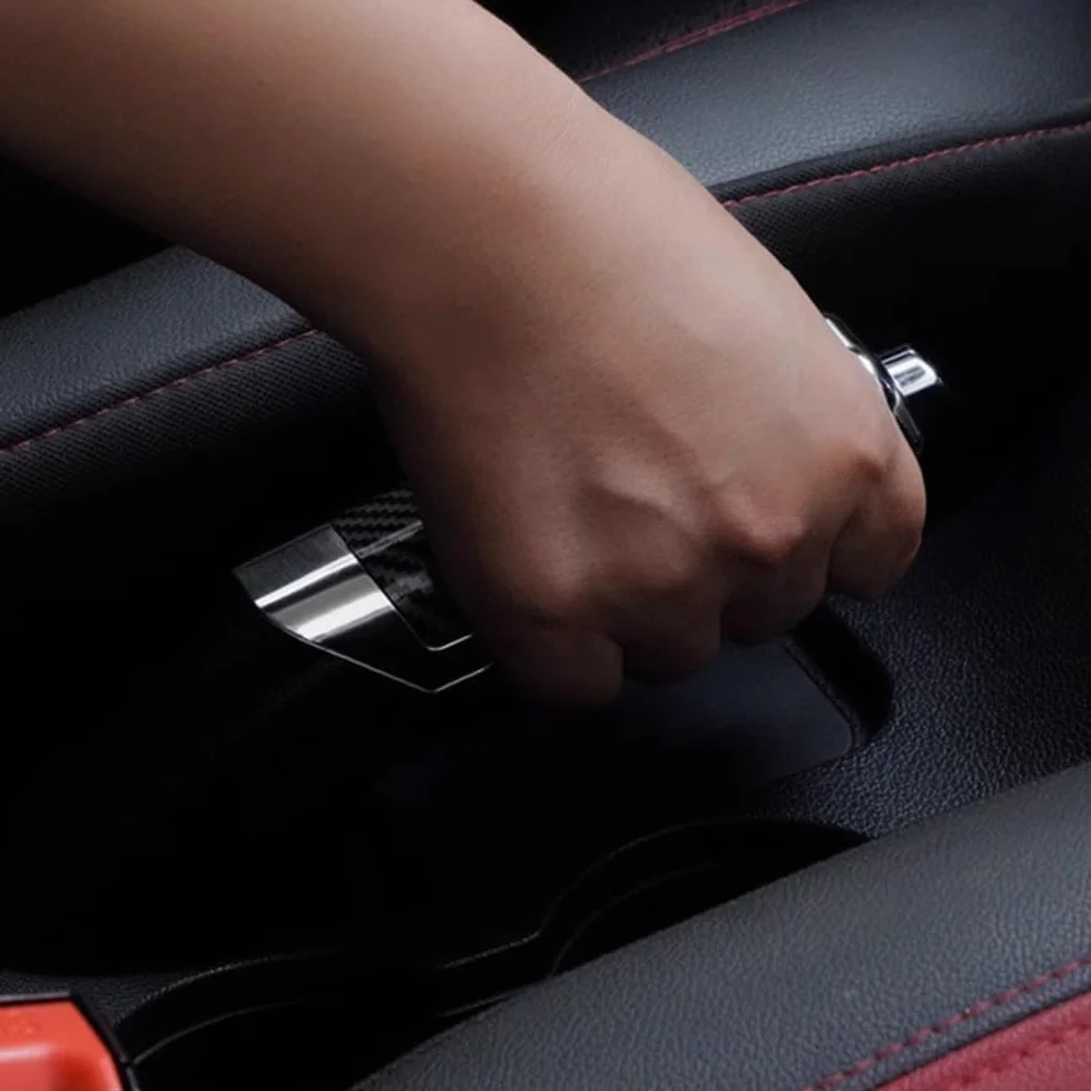 Osłona hamulca ręcznego samochodu, kompatybilna z Mercedes-Benz SLK R170 R171 R172, osłona hamulca ręcznego samochodu, czarna, A