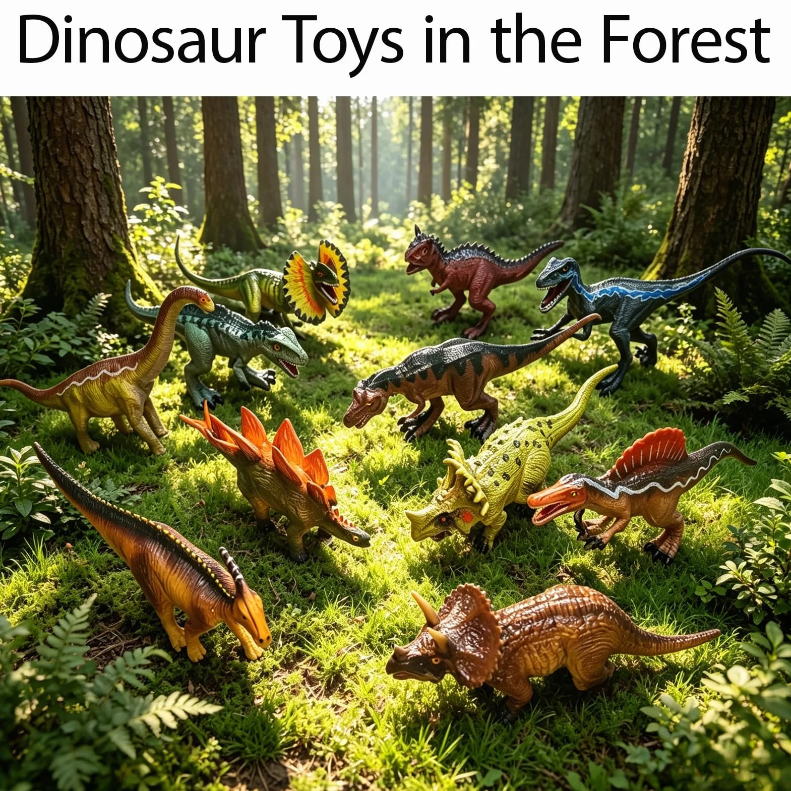 Zestaw 12 zabawek dinozaurów, realistyczne figurki dinozaurów dla dzieci, wierne modele od 3 lat, fanów dinozaurów, Tyranozaur Rex, Giganotozaur