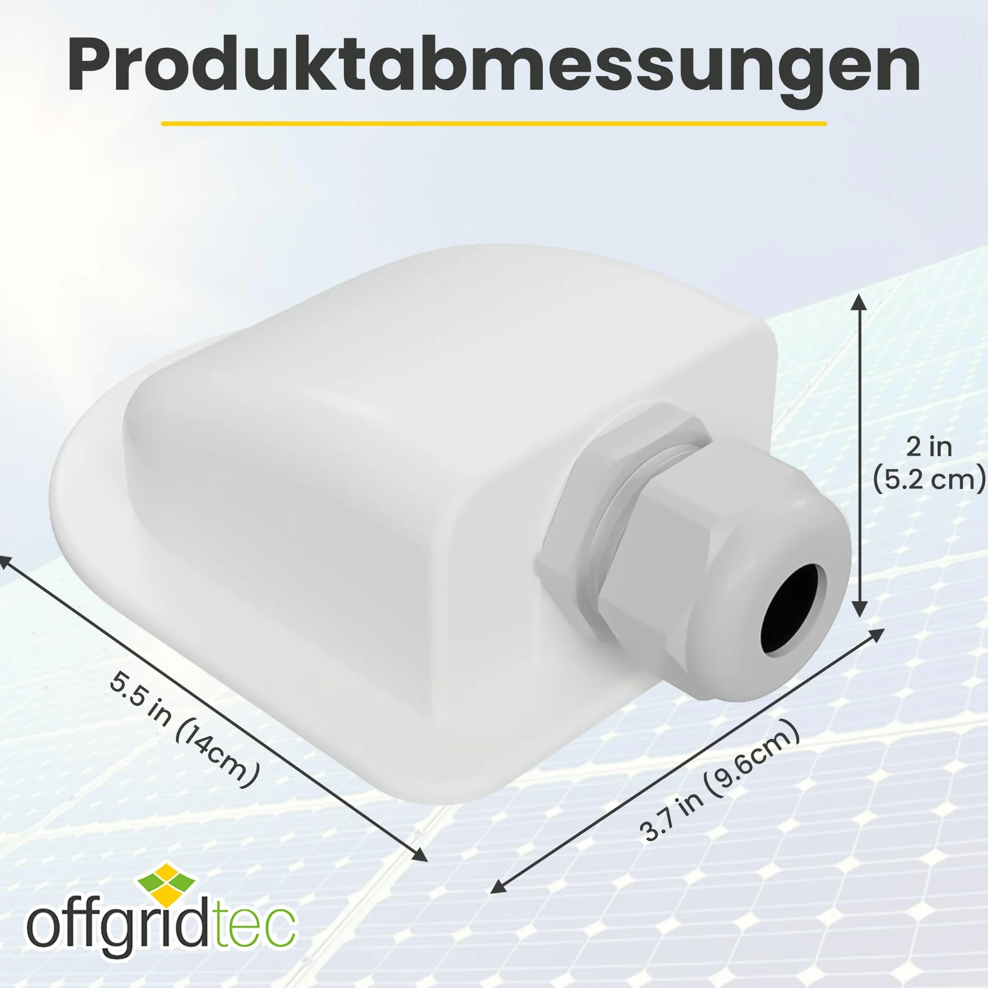 Offgridtec Przepust dachowy pojedynczy biały do kabli 13-18 mm