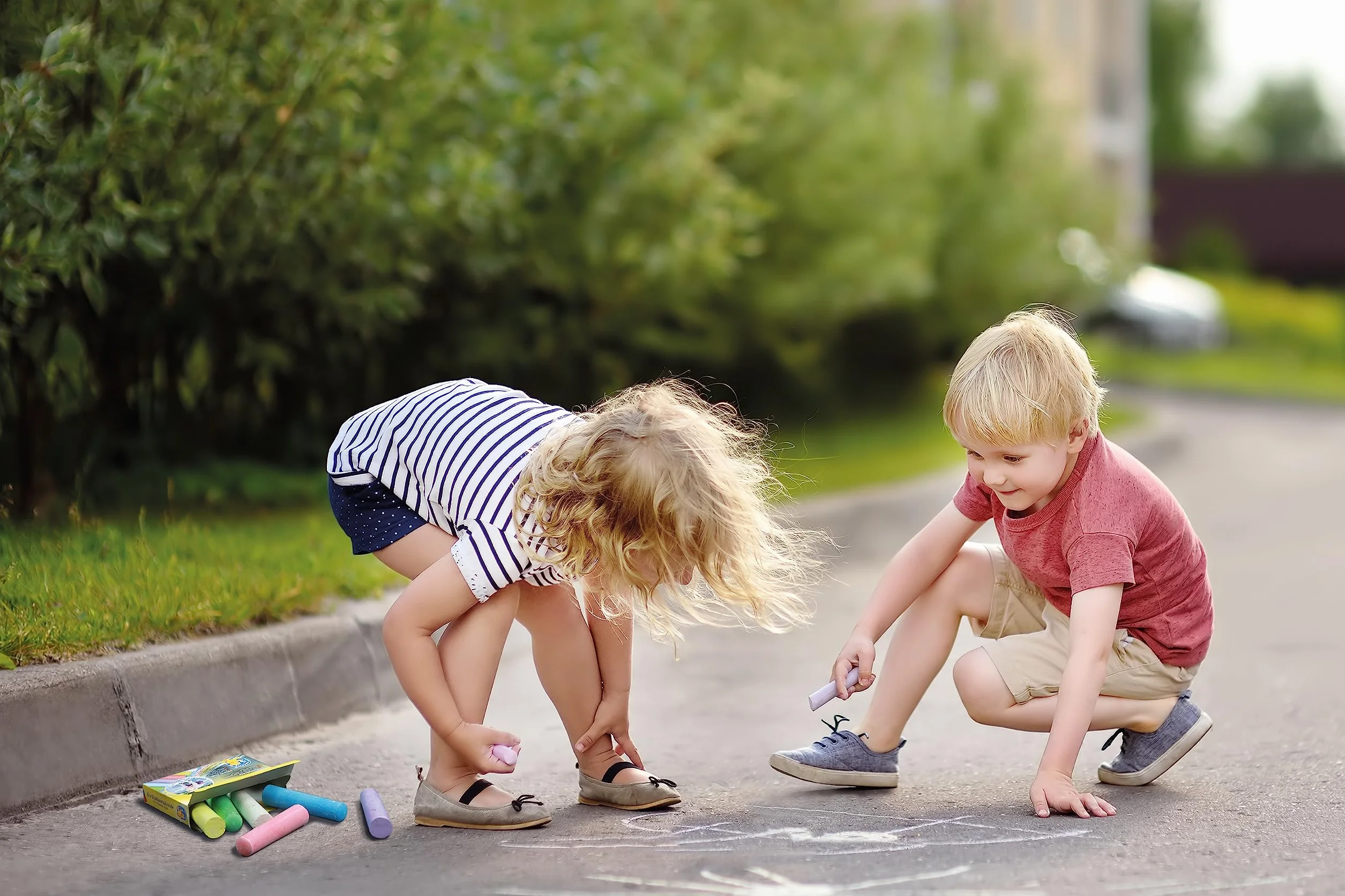 Pustefix Street Chalk Figurka, Wielokolorowy, 6 Sztuk