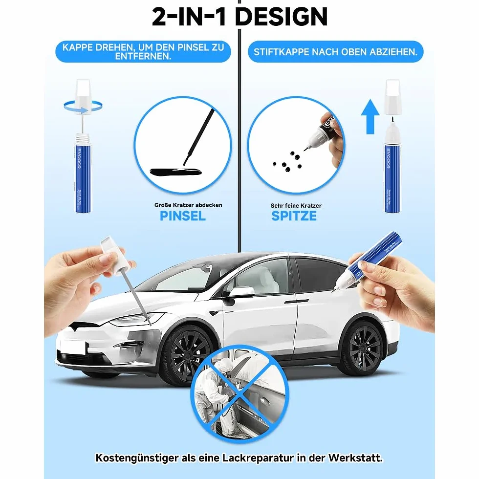 Perłowy biały lakier samochodowy retusz do regeneracji zarysowań dla Tesla Model 3/Y/S/X