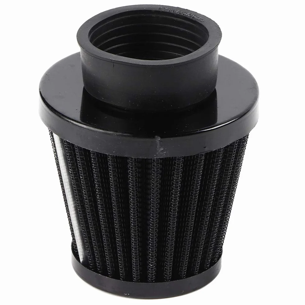 Uniwersalny filtr wlotu powietrza do motocykla, 38 mm, do samochodu, wlotu zimnego powietrza, skutera, quada, roweru typu Pit Bike (czarny)
