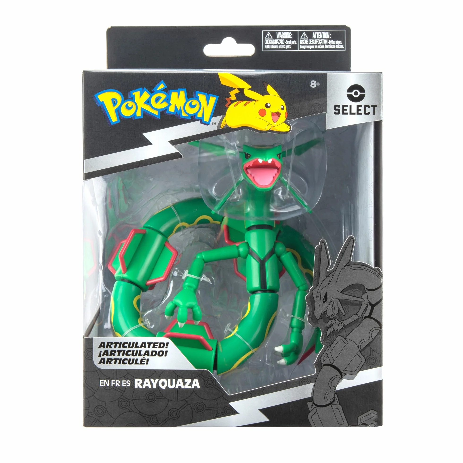 Pokémon PKW2410-15 cm Select Figure - Rayquaza, oficjalna ruchoma figurka