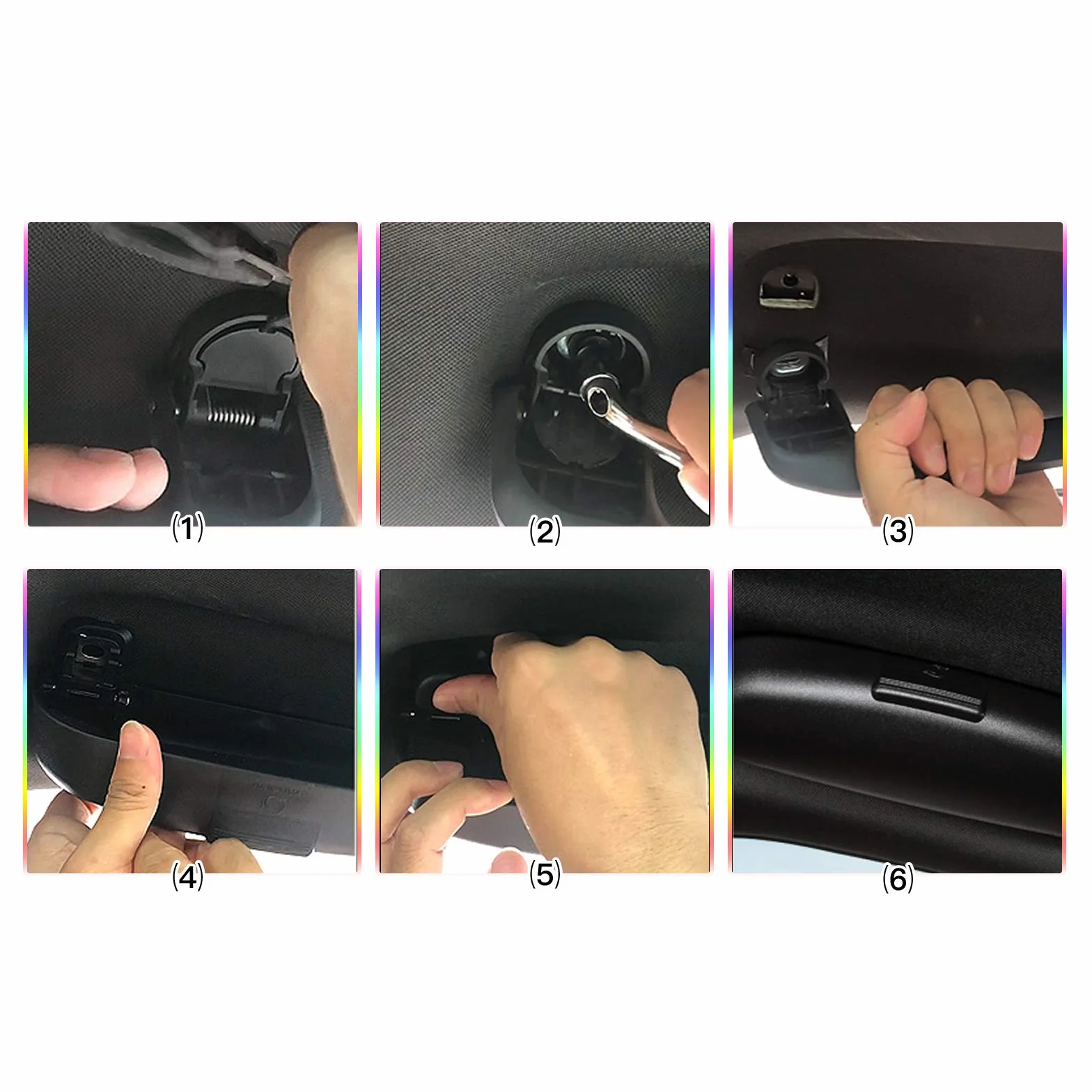 SKTU Etui na okulary do Volvo XC40 XC60 XC90, uchwyt na okulary przeciwsłoneczne, ABS (czarny)